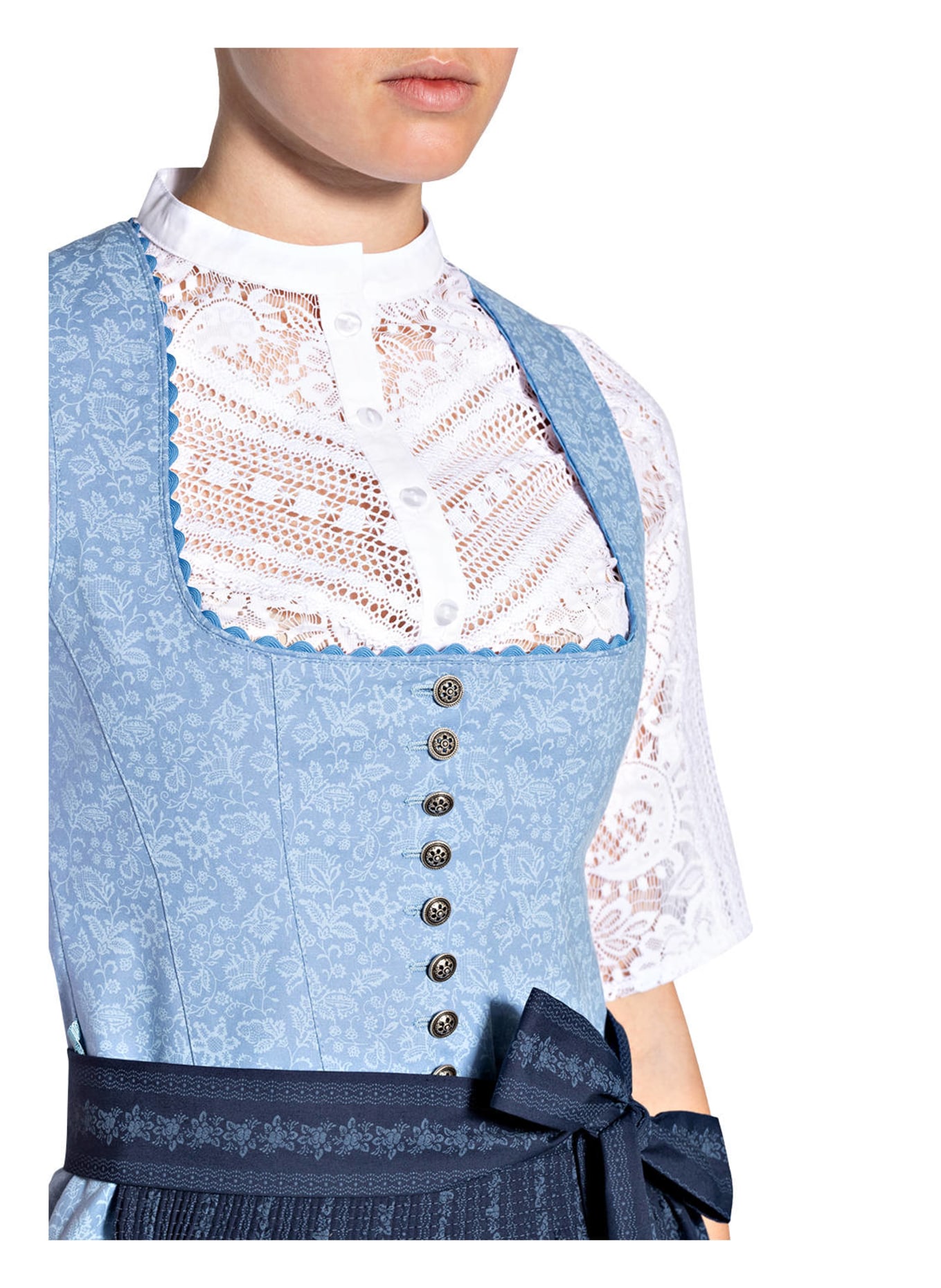 BERWIN & WOLFF Dirndl blouse made of lace, Color: WHITE (Image 3)