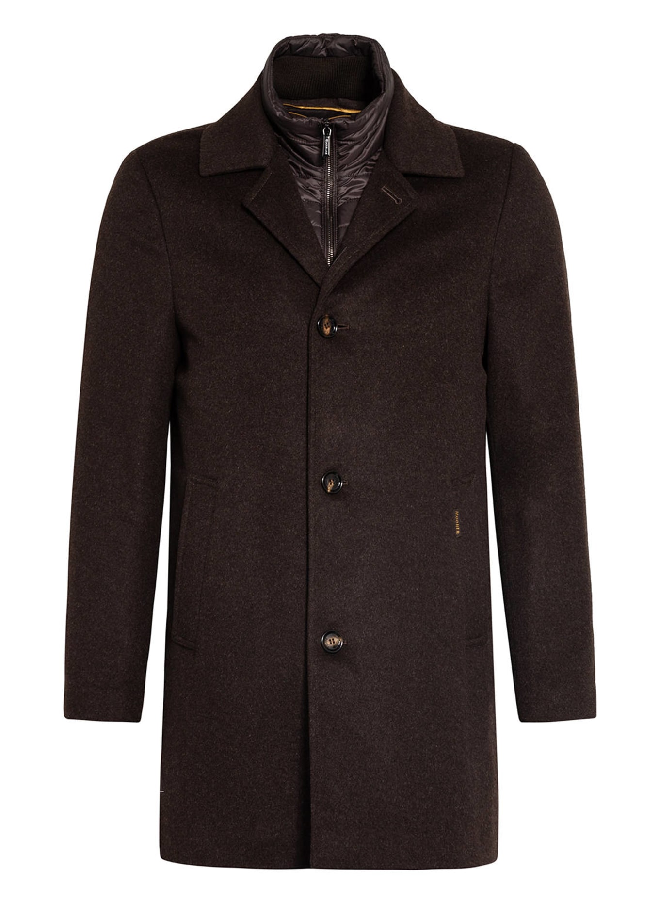 MOORER Wool coat, Color: DARK BROWN (Image 1)