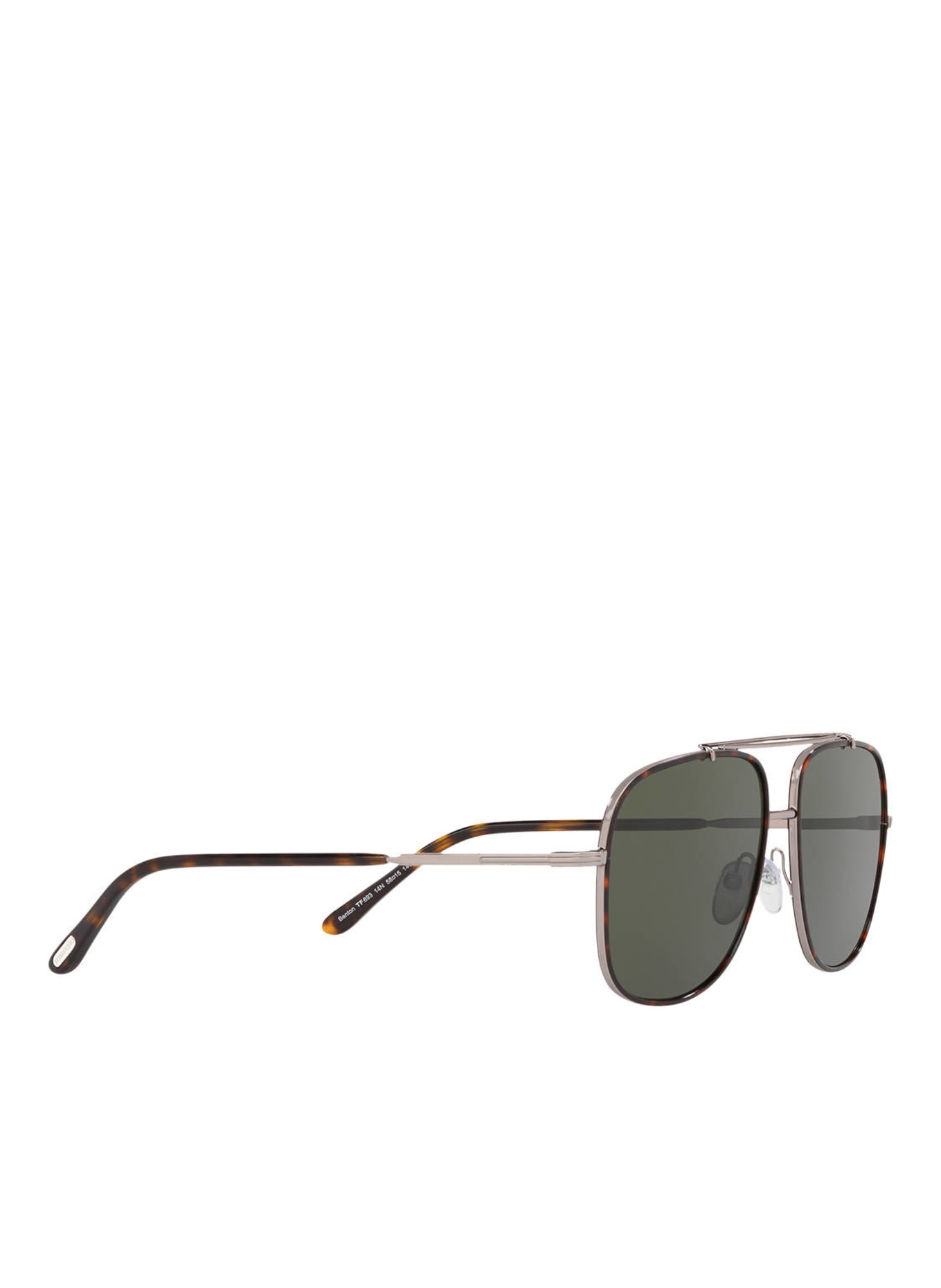 TOM FORD Sunglasses FT0693 BENTON, Color: 4240J1 - SILVER/ HAVANA/ GREEN (Image 3)