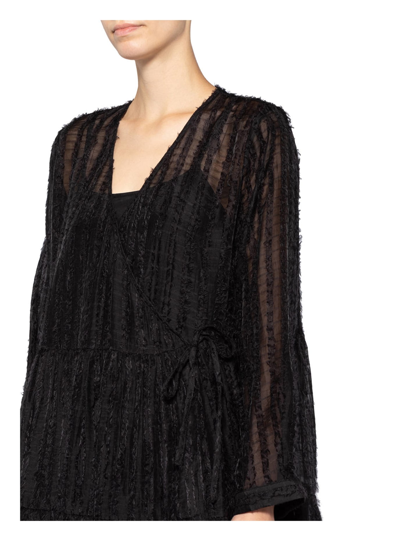 BAUM UND PFERDGARTEN Wrap dress AMADA, Color: BLACK (Image 4)