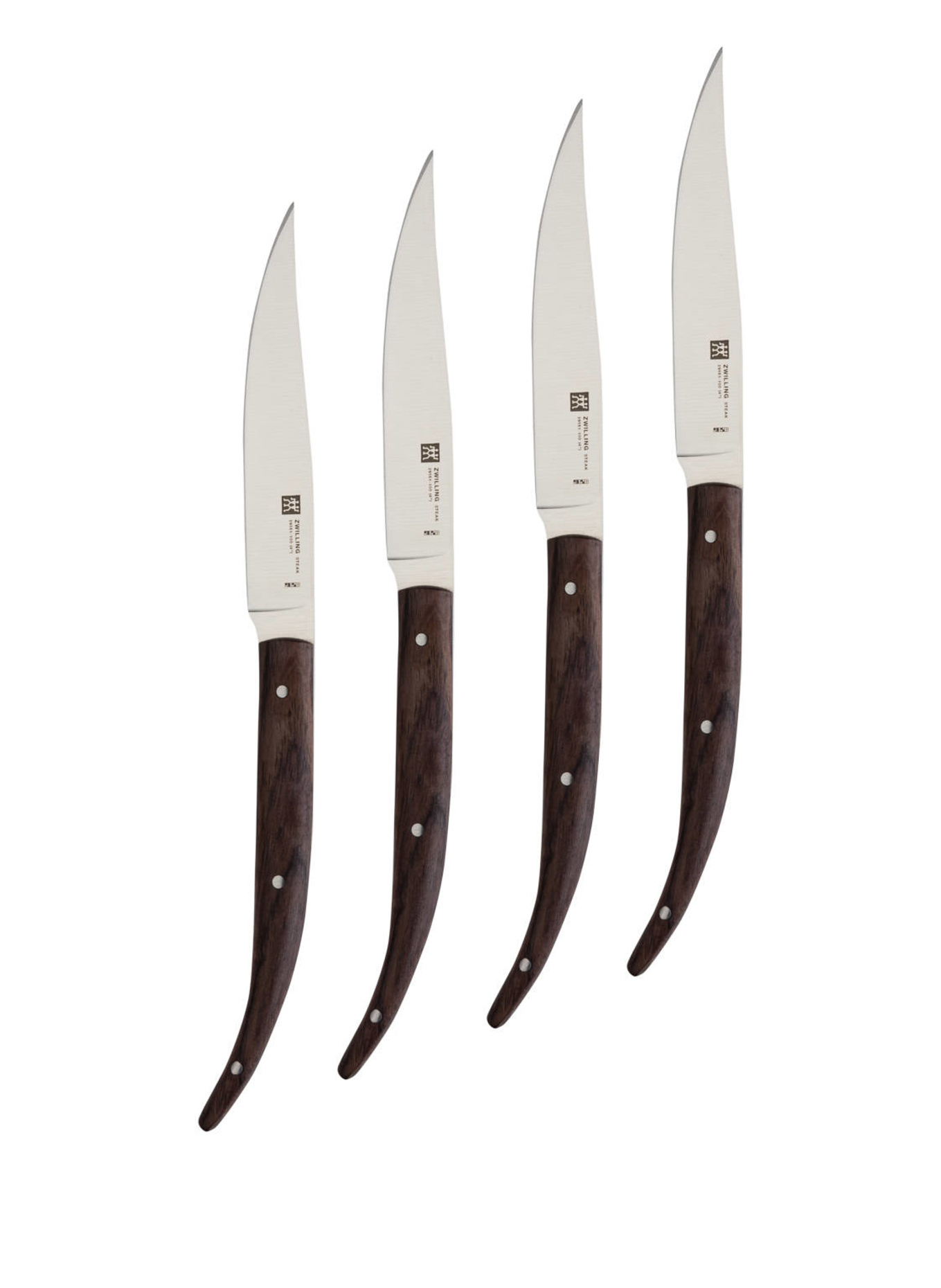 ZWILLING 4dílná Sada steakových nožů STEAK-SETS: TMAVĚ HNĚDÁ