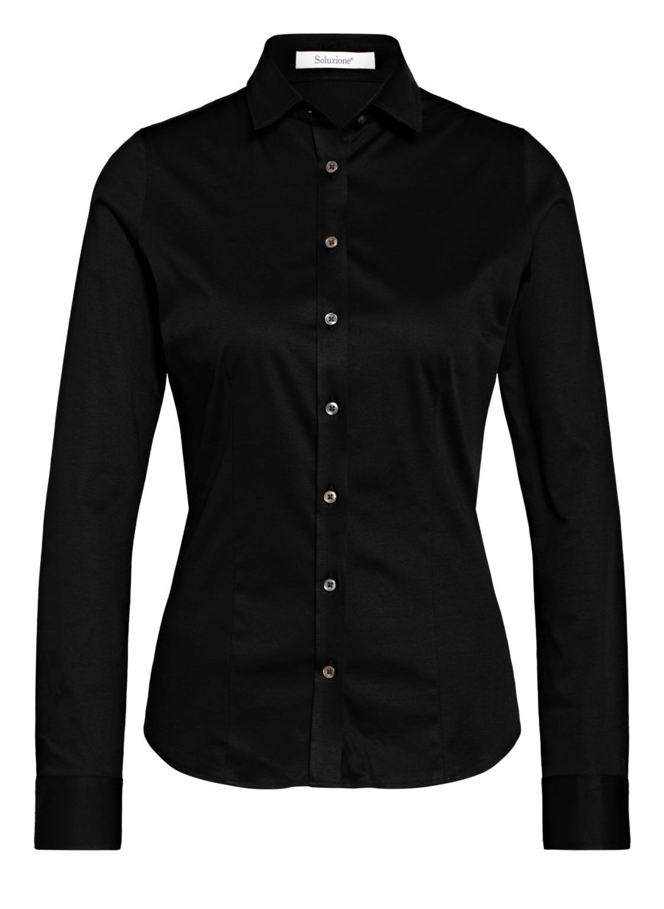 Soluzione Shirt blouse made of jersey, Color: BLACK (Image 1)