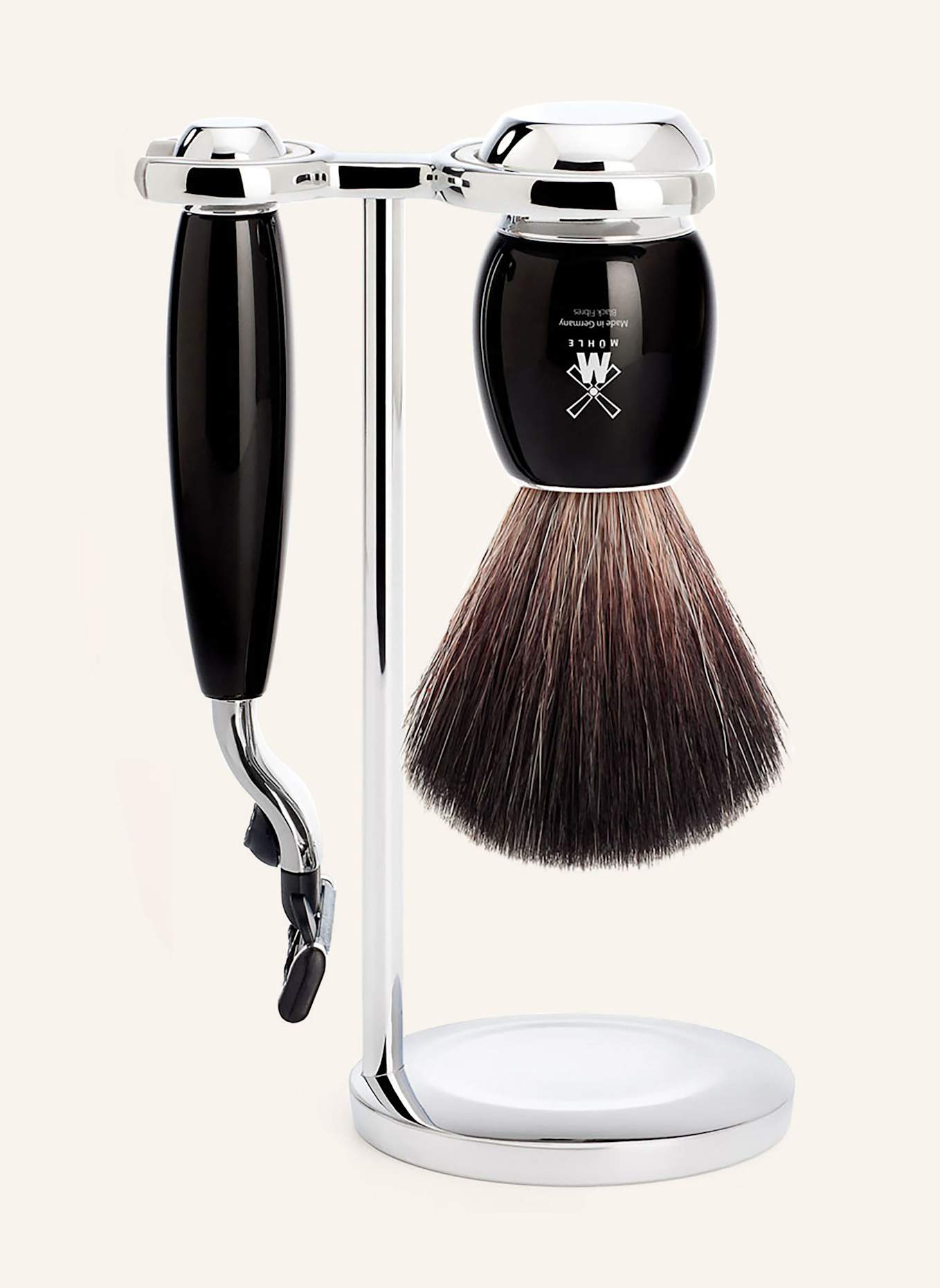 MÜHLE 3-tlg. Rasier-Set - VIVO: SCHWARZ