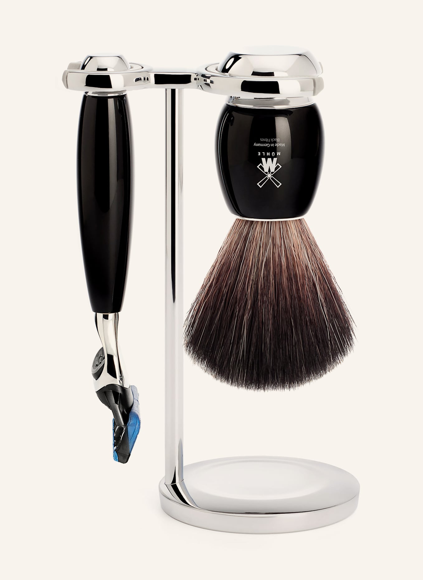 MÜHLE 3-tlg. Rasier-Set - VIVO: SCHWARZ