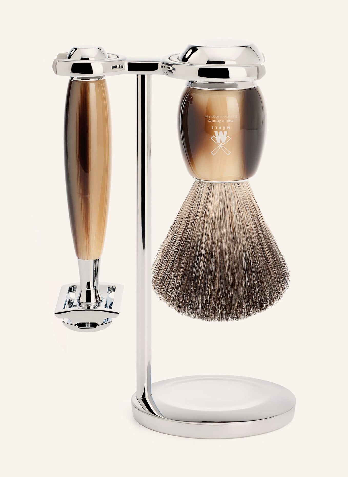 MÜHLE 3-tlg. Rasier-Set - VIVO: BRAUN