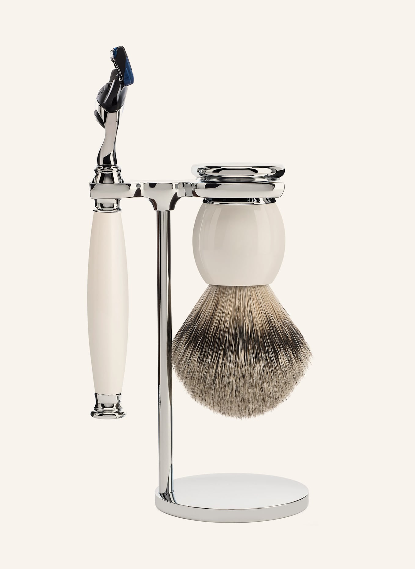 MÜHLE 3-tlg. Rasier-Set - SOPHIST: WEISS