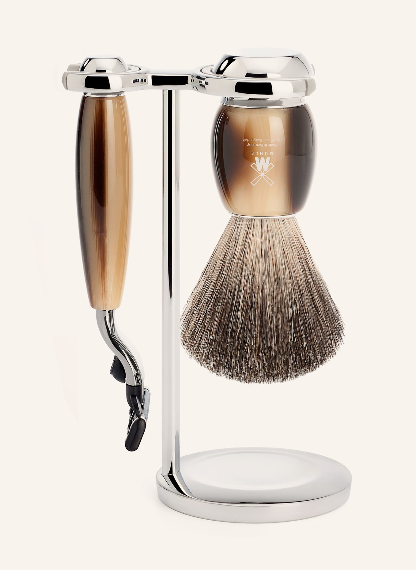 MÜHLE 3-tlg. Rasier-Set - VIVO: BRAUN