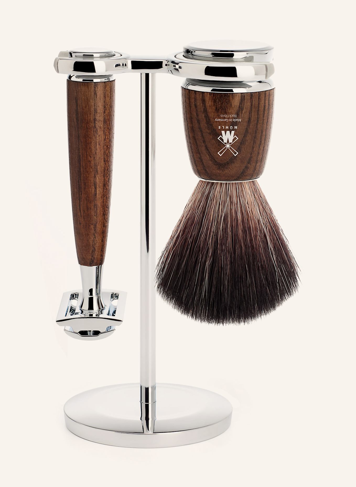 MÜHLE 3-tlg. Rasier-Set - RYTMO: DUNKELBRAUN