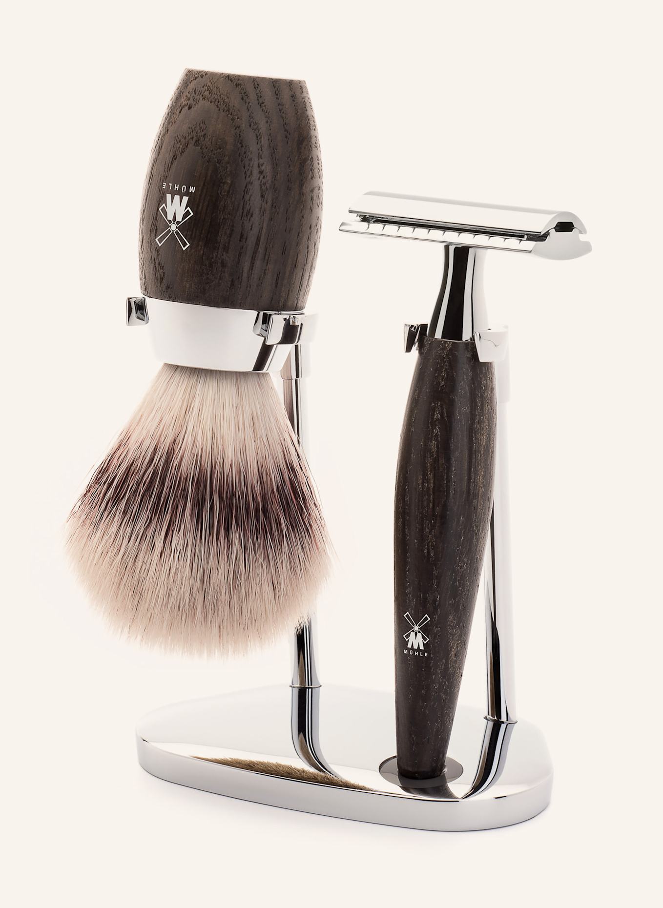 MÜHLE 3-tlg. Rasier-Set - KOSMO: DUNKELBRAUN