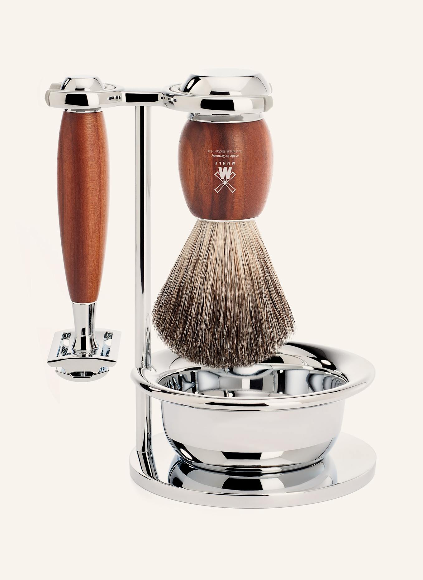 MÜHLE 4-tlg. Rasier-Set - VIVO: BRAUN