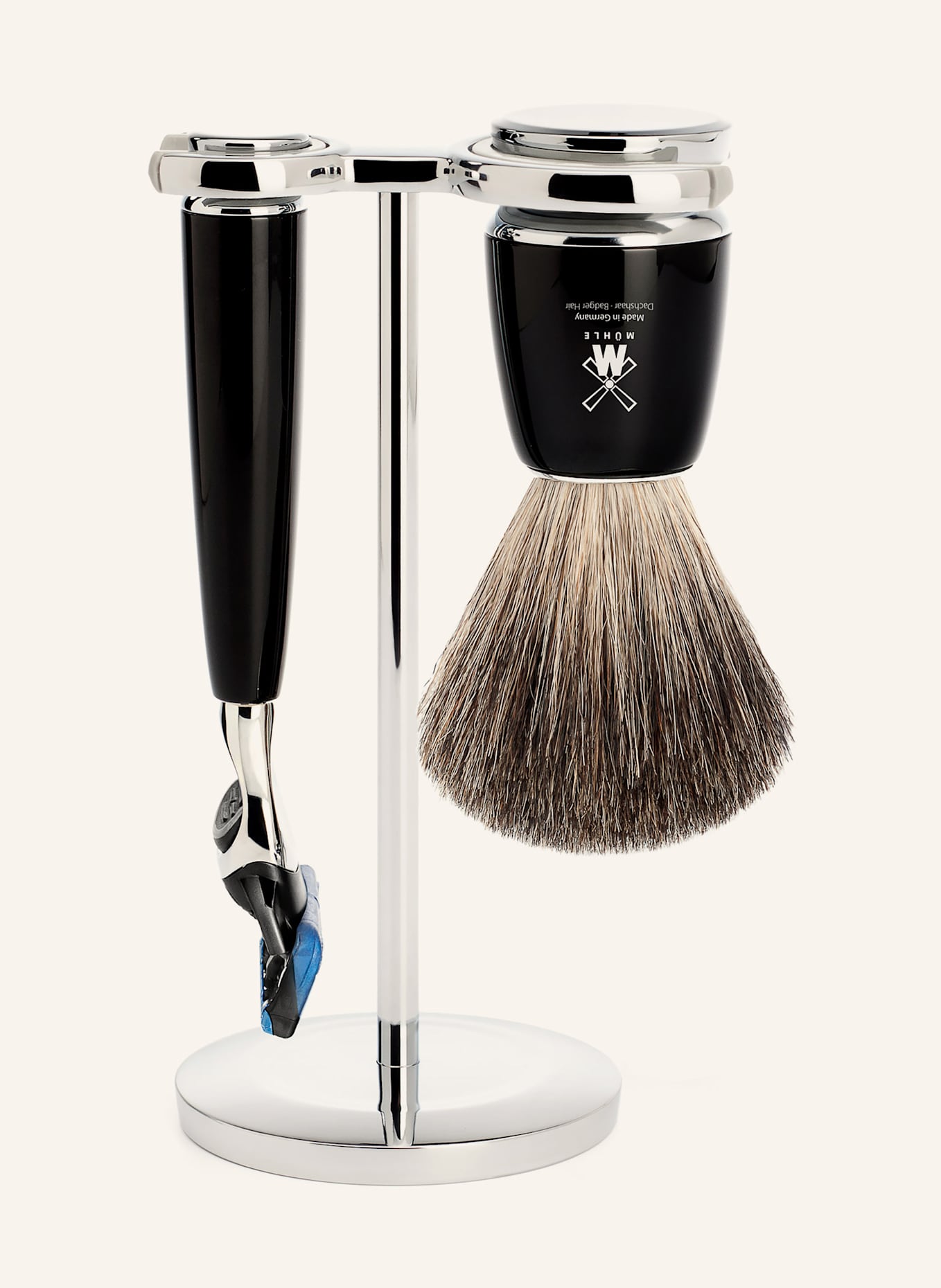 MÜHLE 3-tlg. Rasier-Set - RYTMO: SCHWARZ