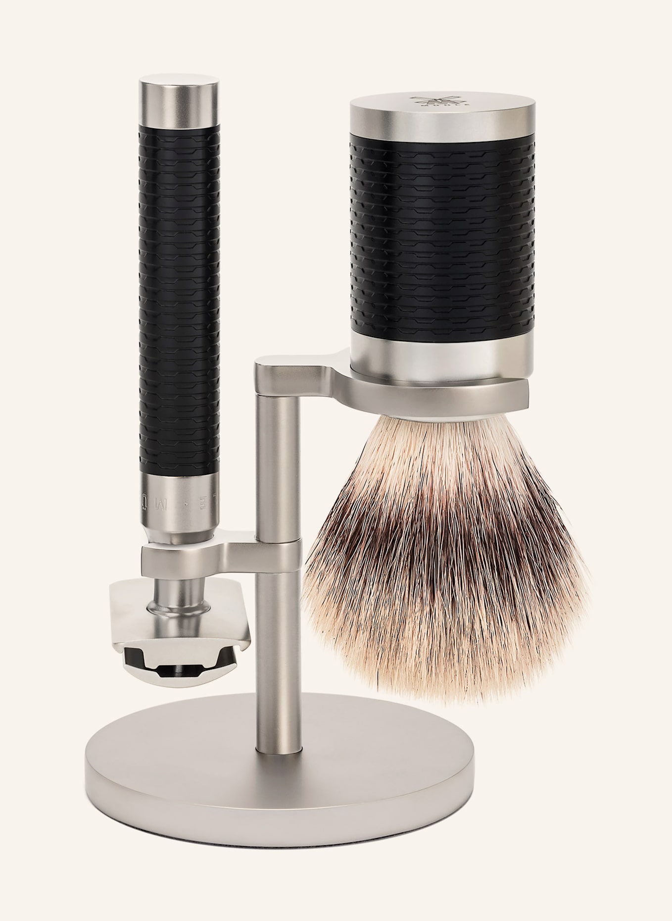 MÜHLE 3-tlg. Rasier-Set - ROCCA: SCHWARZ