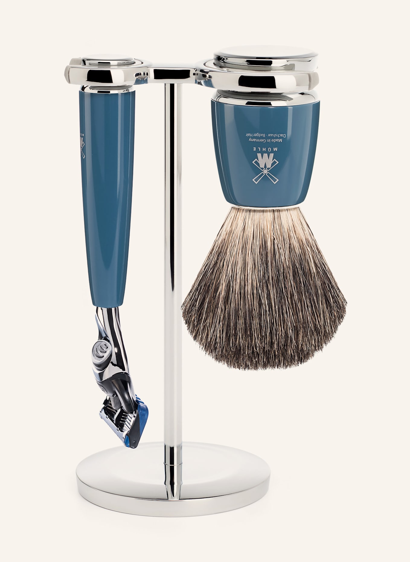 MÜHLE 3-tlg. Rasier-Set - RYTMO: PETROL