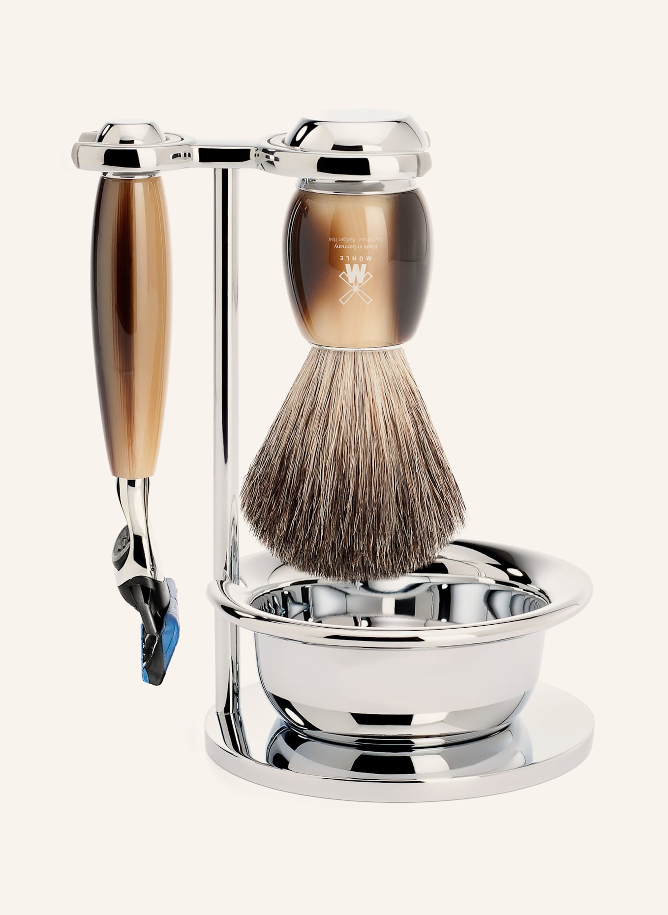 MÜHLE 4-tlg. Rasier-Set - VIVO: BRAUN