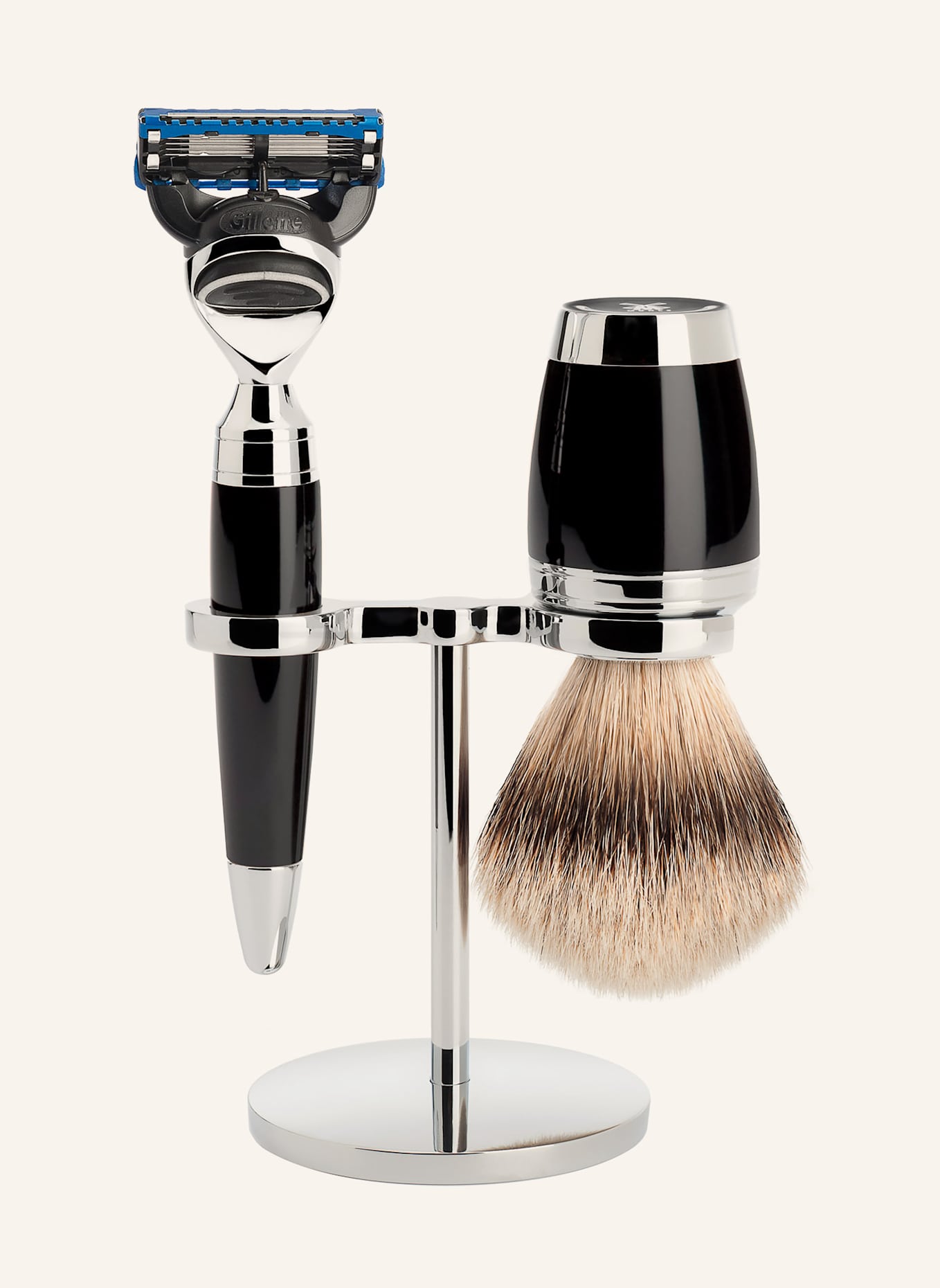 MÜHLE 3-tlg. Rasier-Set - STYLO: SCHWARZ