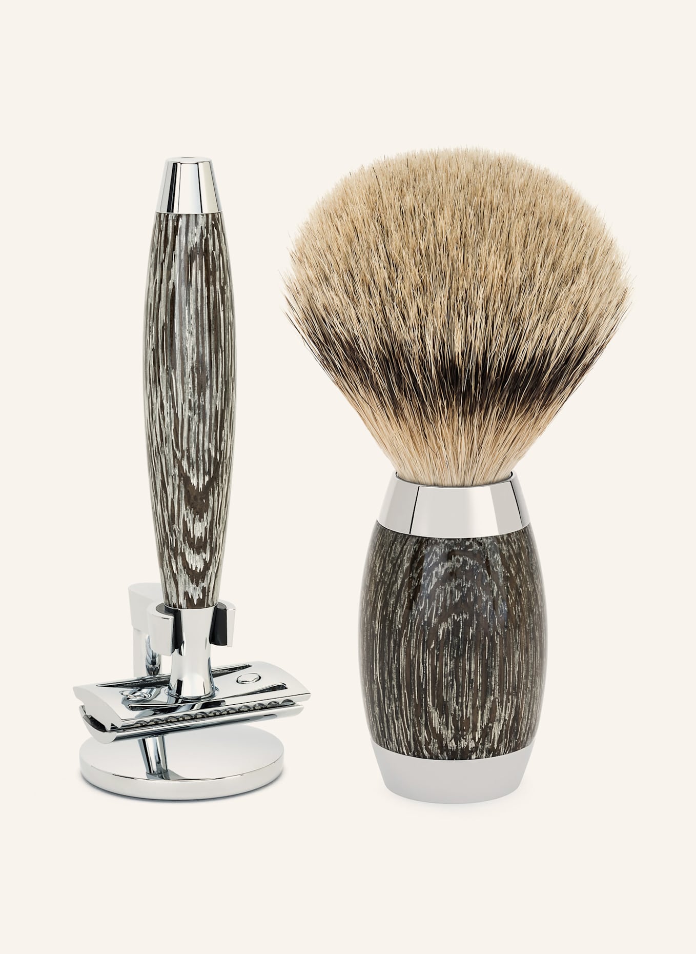 MÜHLE 3-tlg. Rasier-Set - EDITION: DUNKELBRAUN