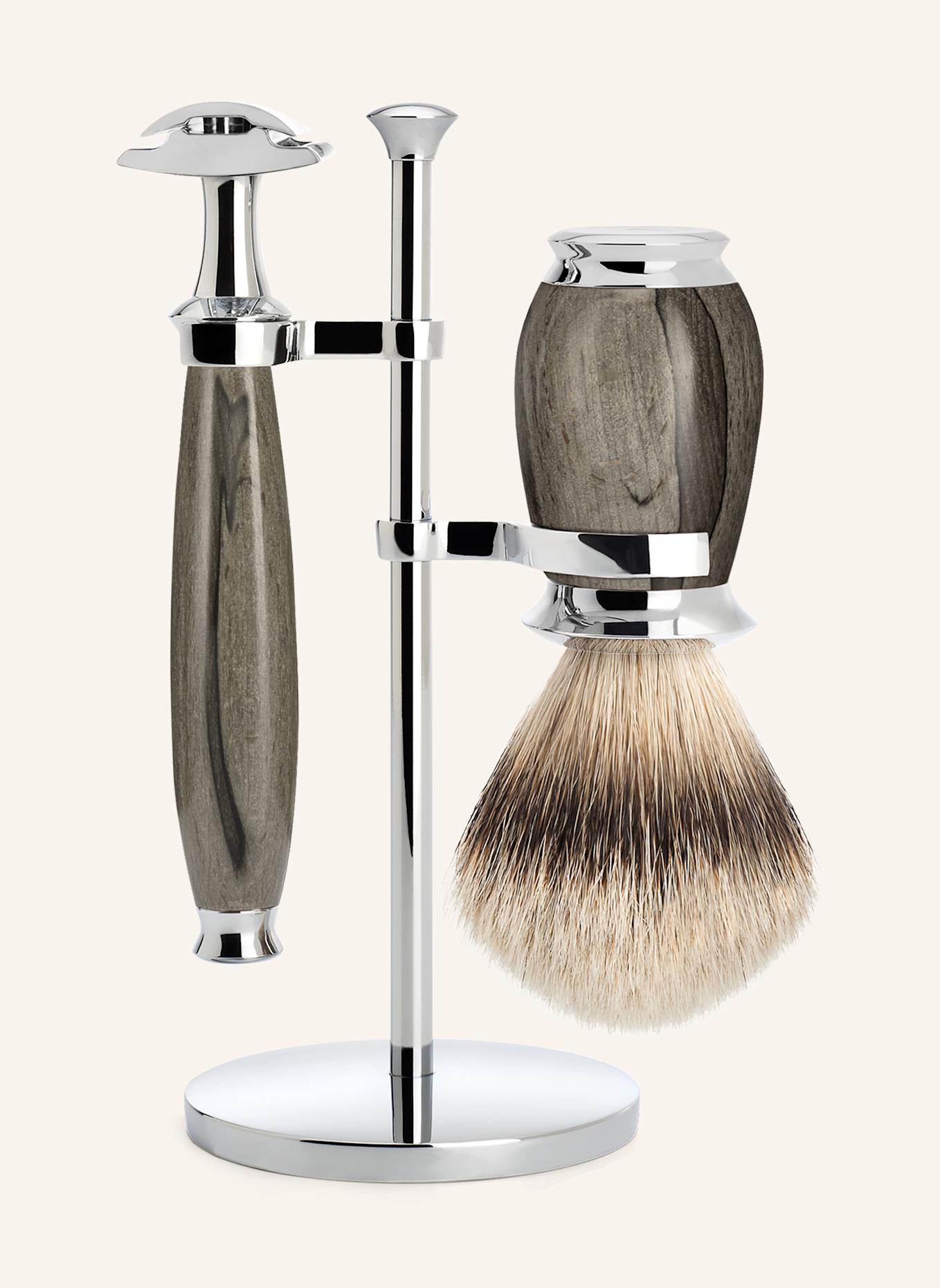 MÜHLE 3-tlg. Rasier-Set - PURIST: DUNKELGRAU