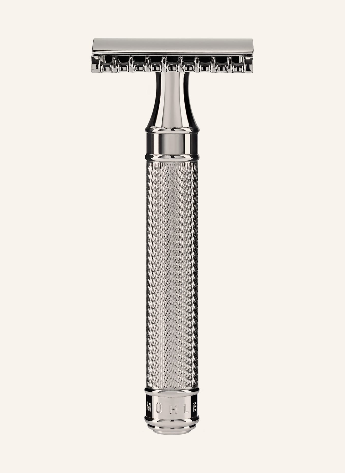 MÜHLE Klassischer Rasierhobel - GRANDE: SILBER