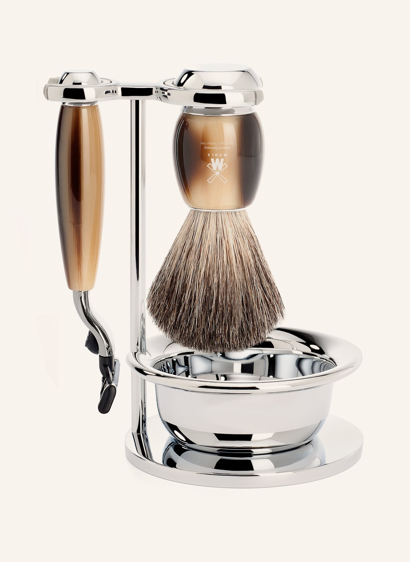 MÜHLE 3-tlg. Rasier-Set - VIVO: BRAUN