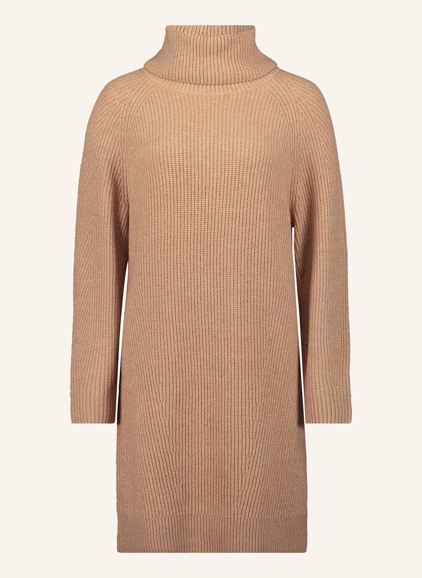 BETTY&CO Strickkleid mit hohem Kragen: CAMEL