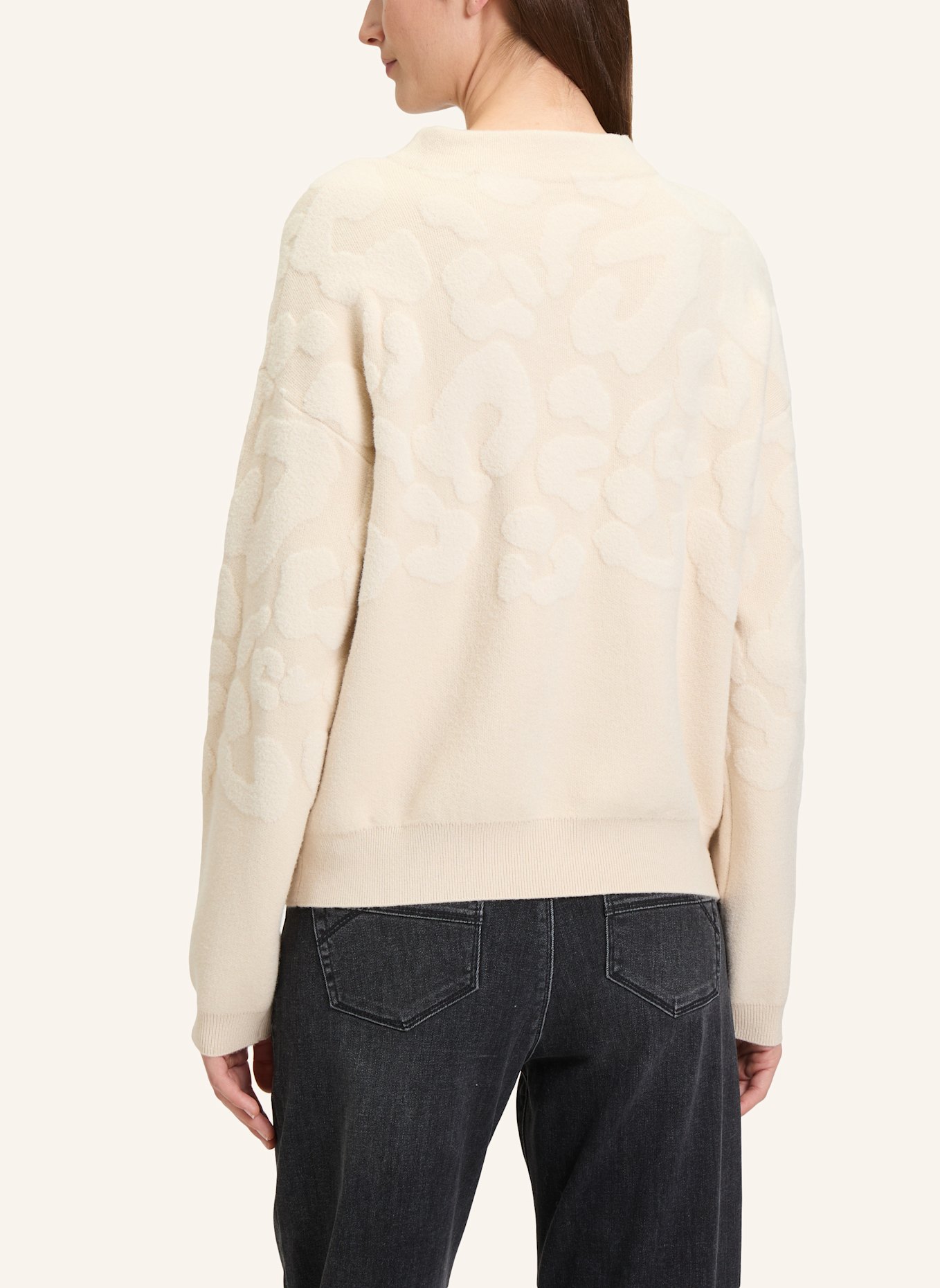 BETTY&CO Strickpullover mit Jacquard: CREME