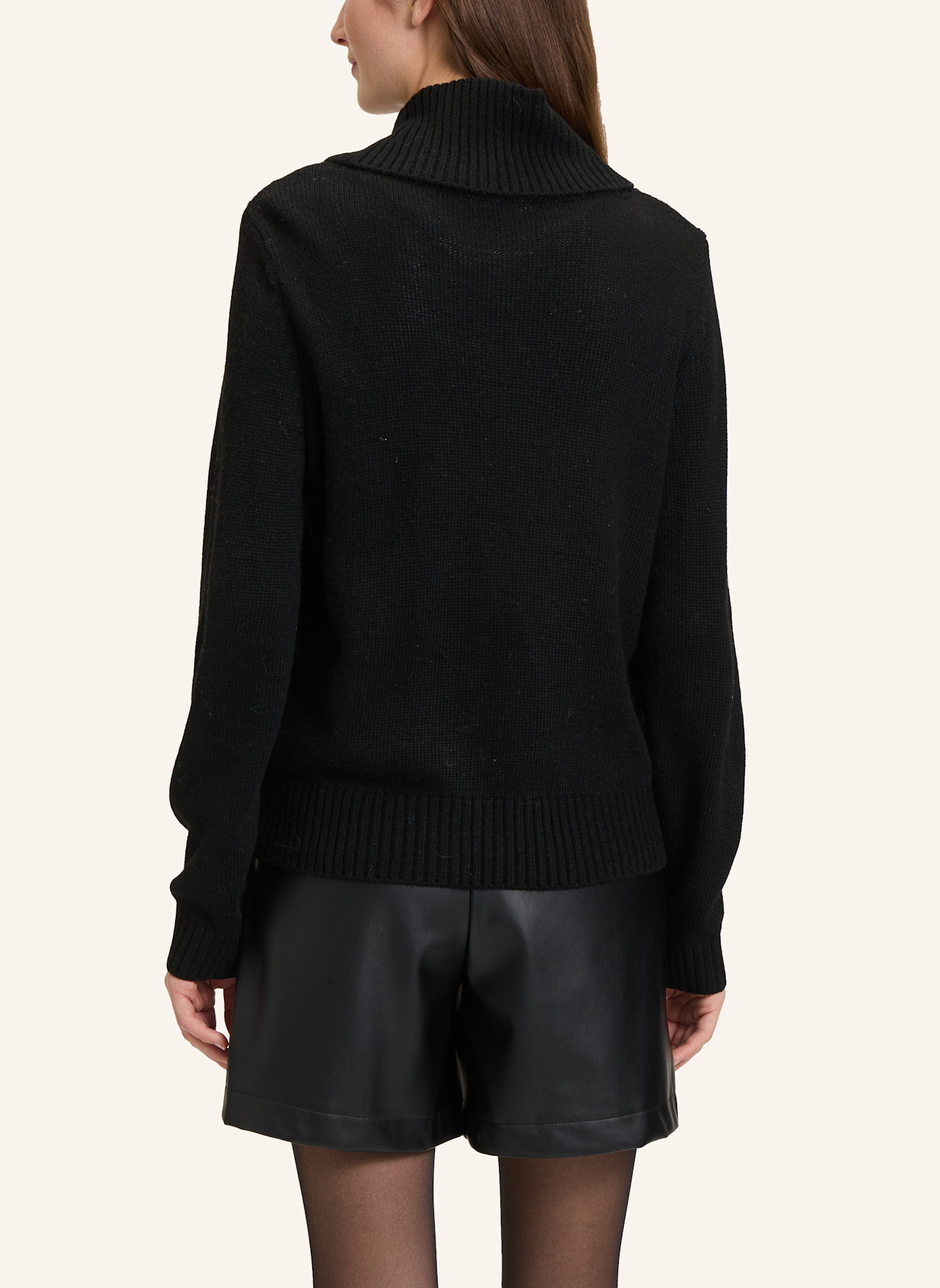 BETTY&CO Strickpullover mit Kragen: SCHWARZ