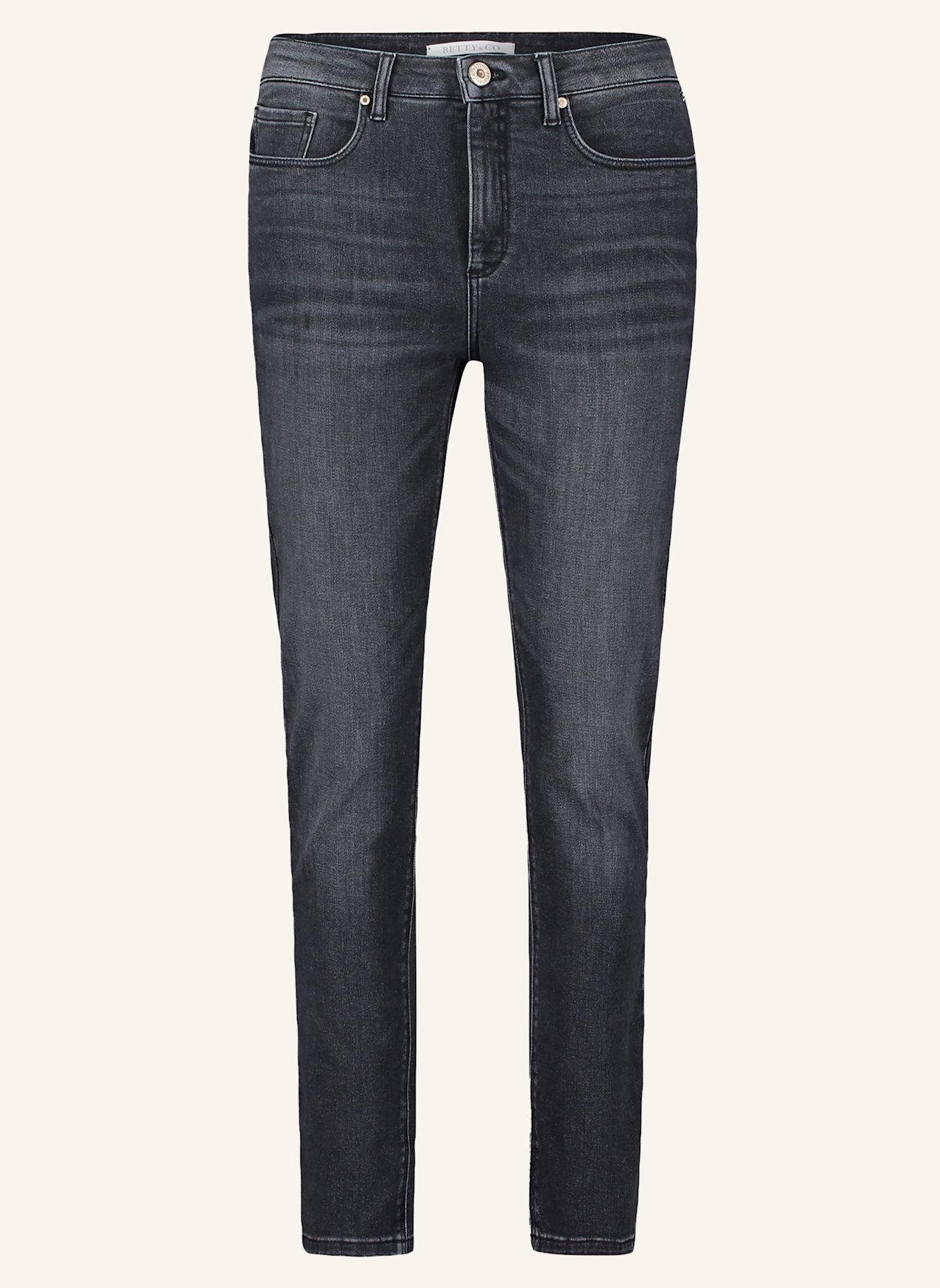 BETTY&CO Basic-Jeans mit Waschung: GRAU