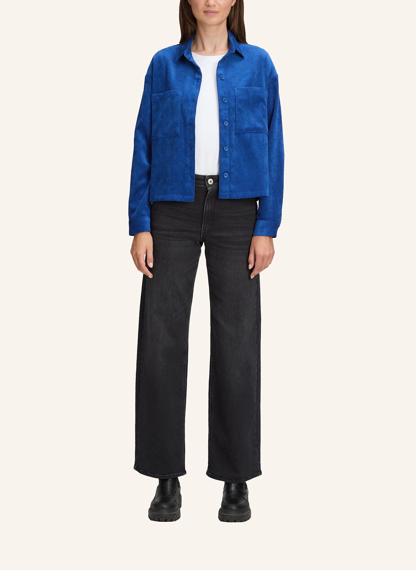 BETTY&CO Overshirt mit Kragen: BLAU