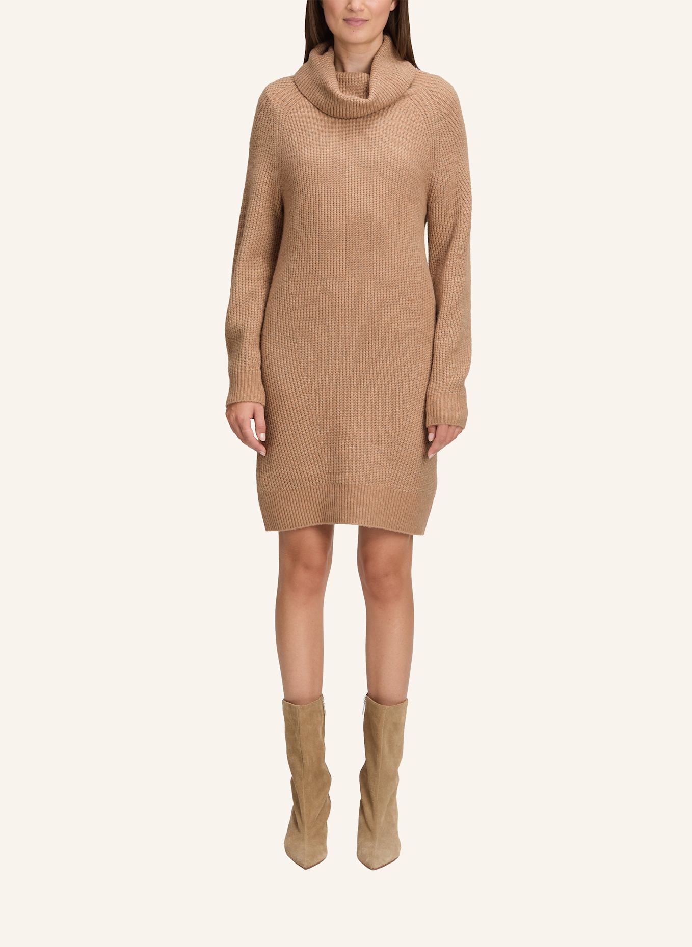 BETTY&CO Strickkleid mit hohem Kragen: CAMEL