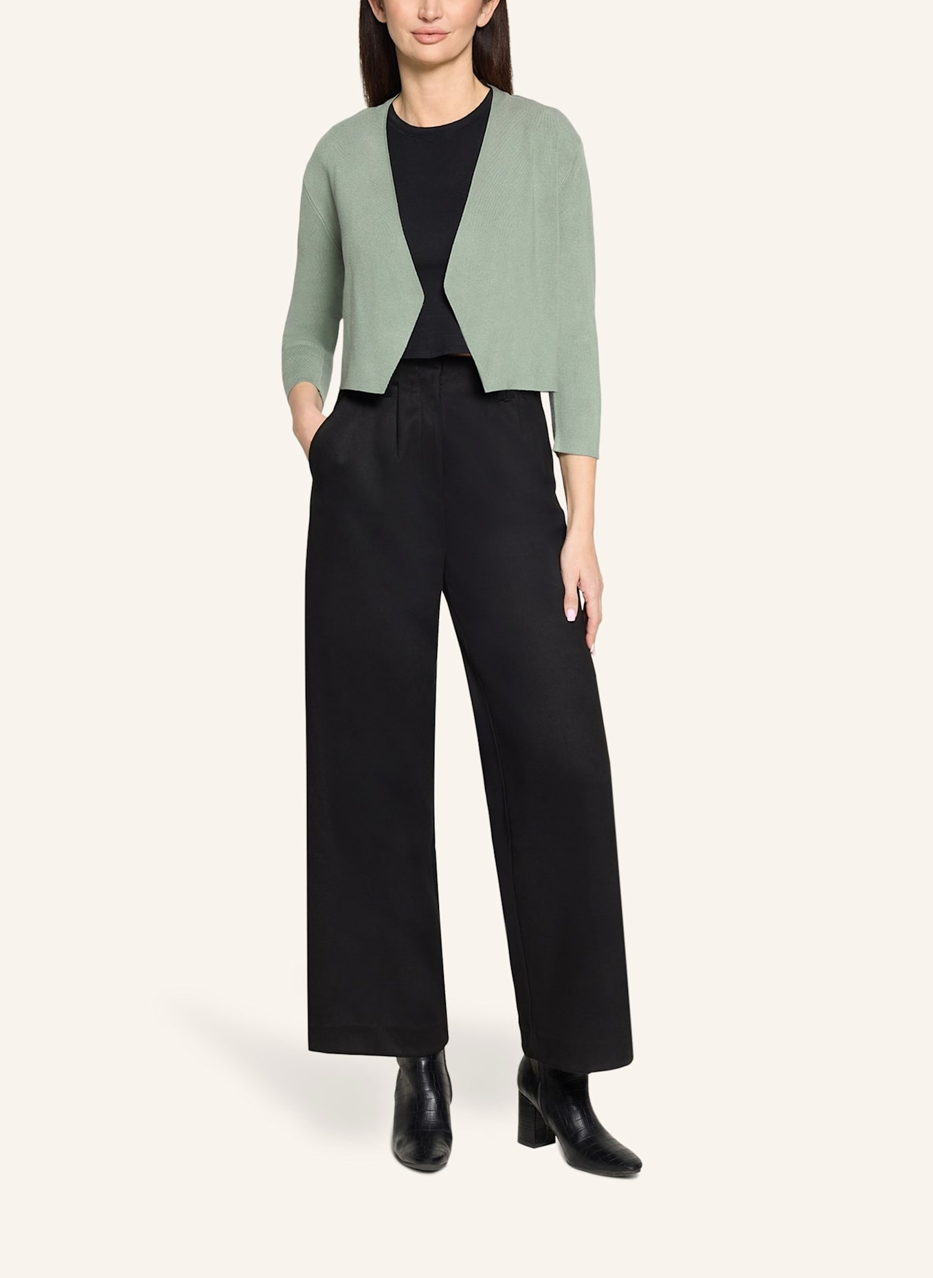 BETTY&CO Feinstrickjacke ohne Verschluss: GRÜN
