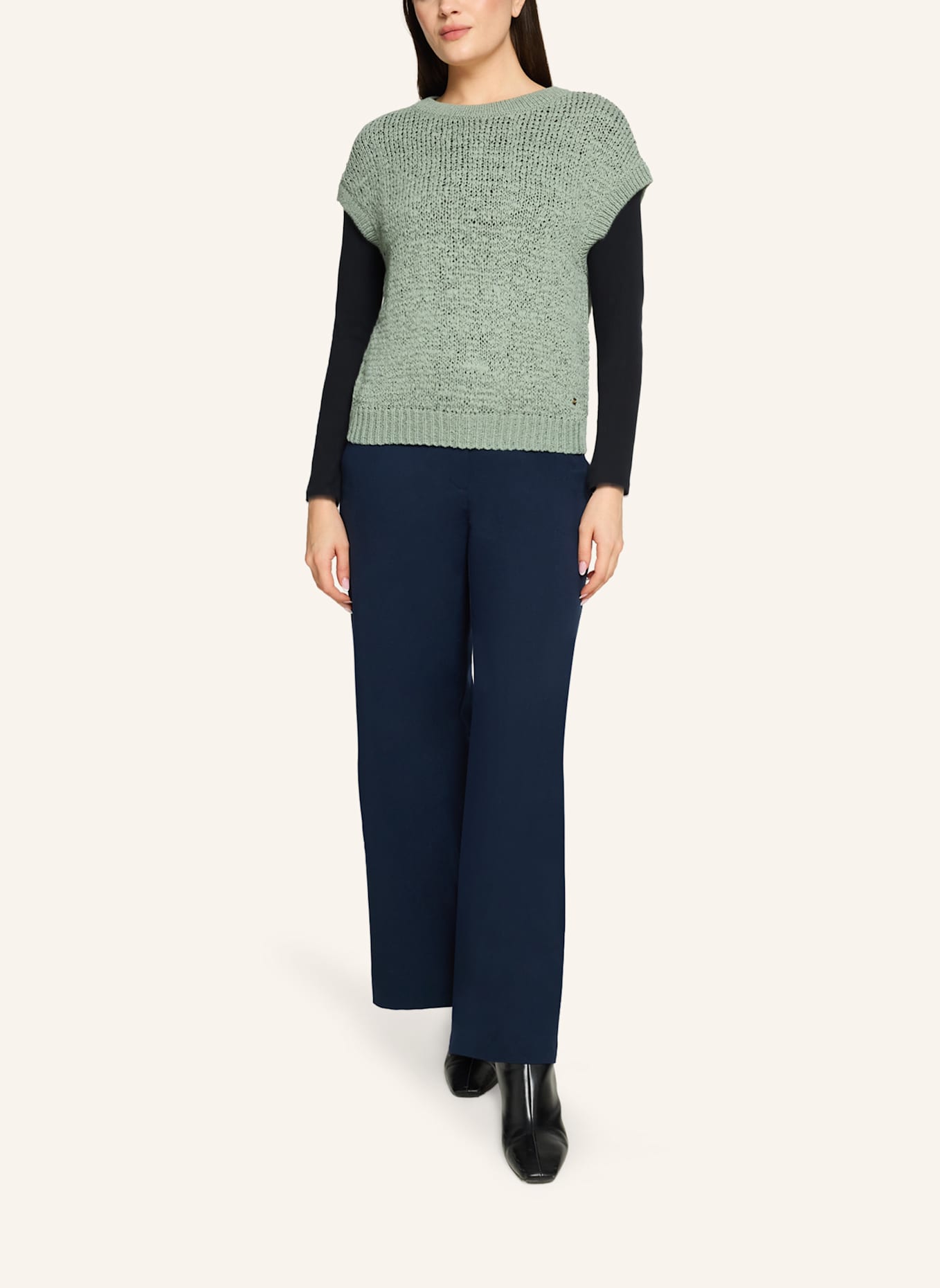 BETTY&CO Strickpullover mit Rundhalsausschnitt: GRÜN