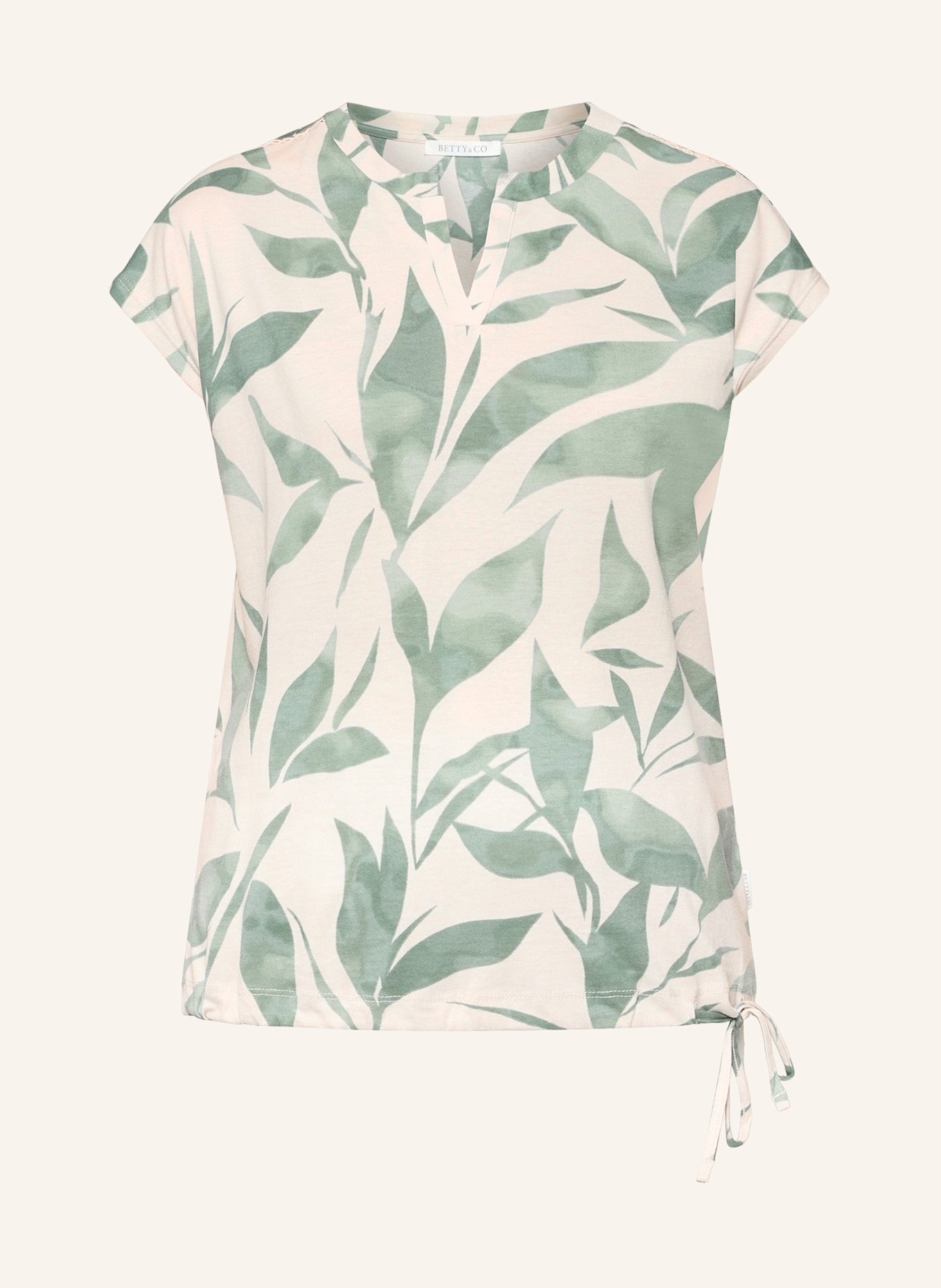 BETTY&CO Casual-Shirt mit Tunnelzug: GRÜN