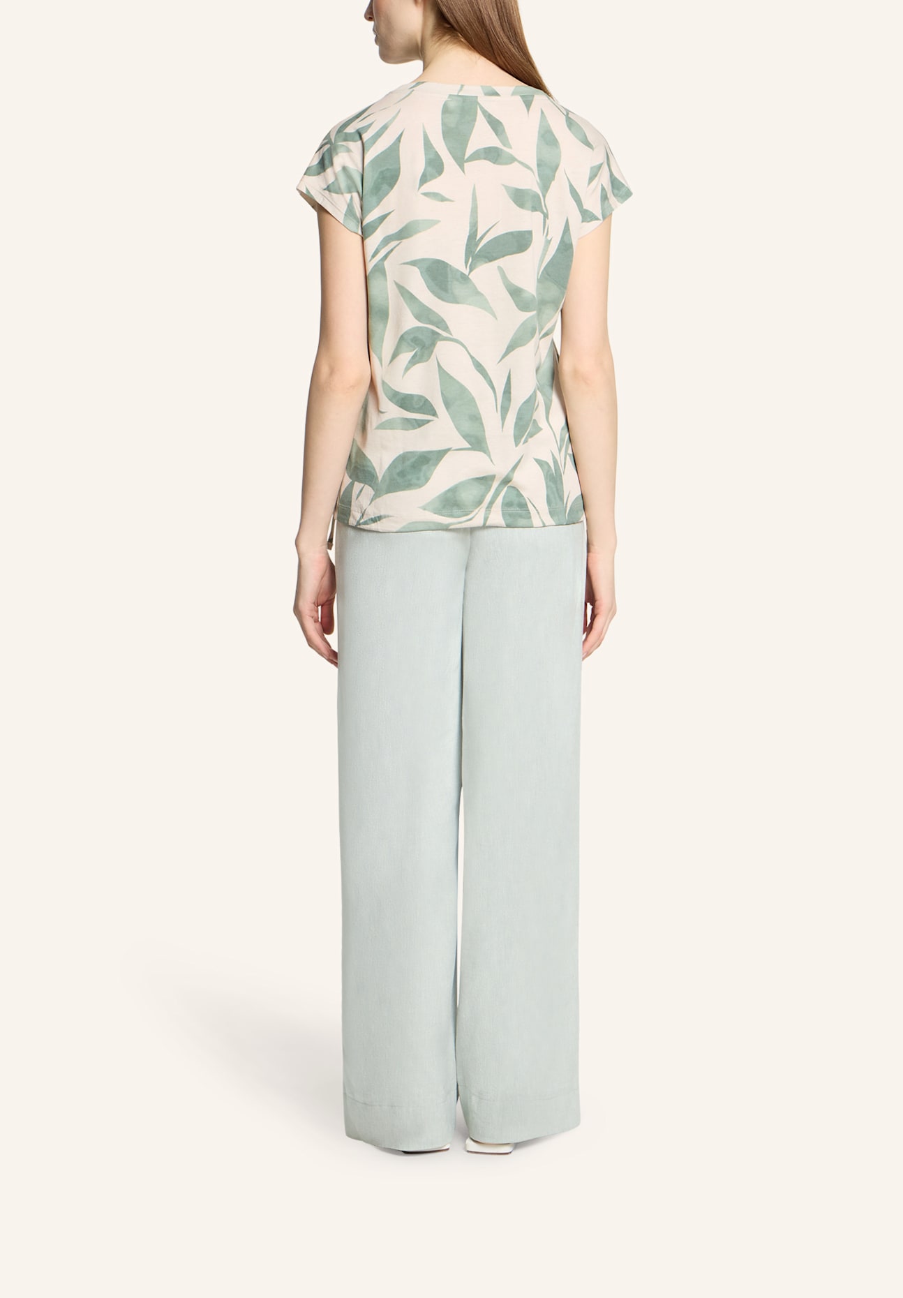 BETTY&CO Casual-Shirt mit Tunnelzug: GRÜN