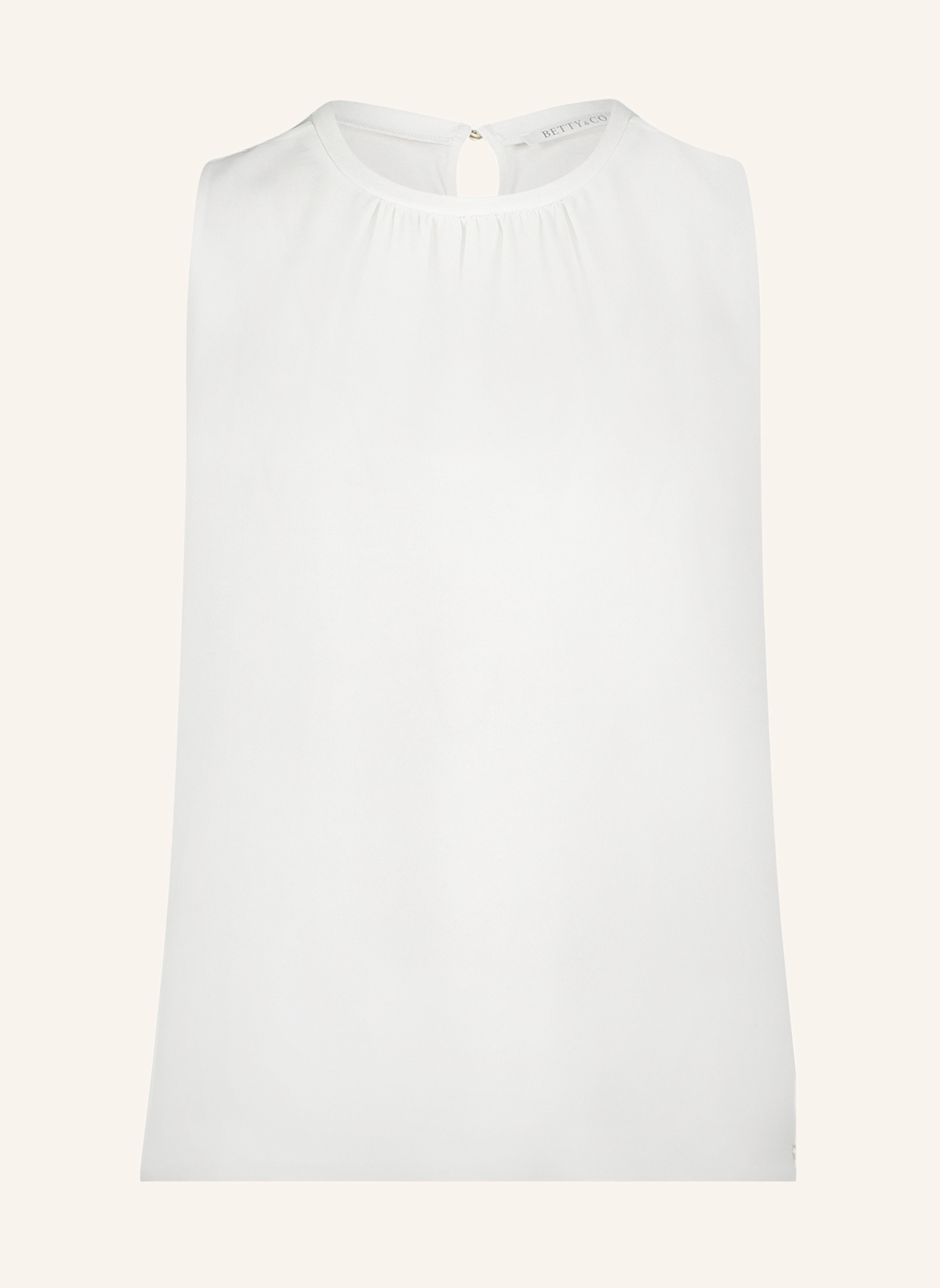 BETTY&CO Blusenshirt mit Webbesatz: WEISS