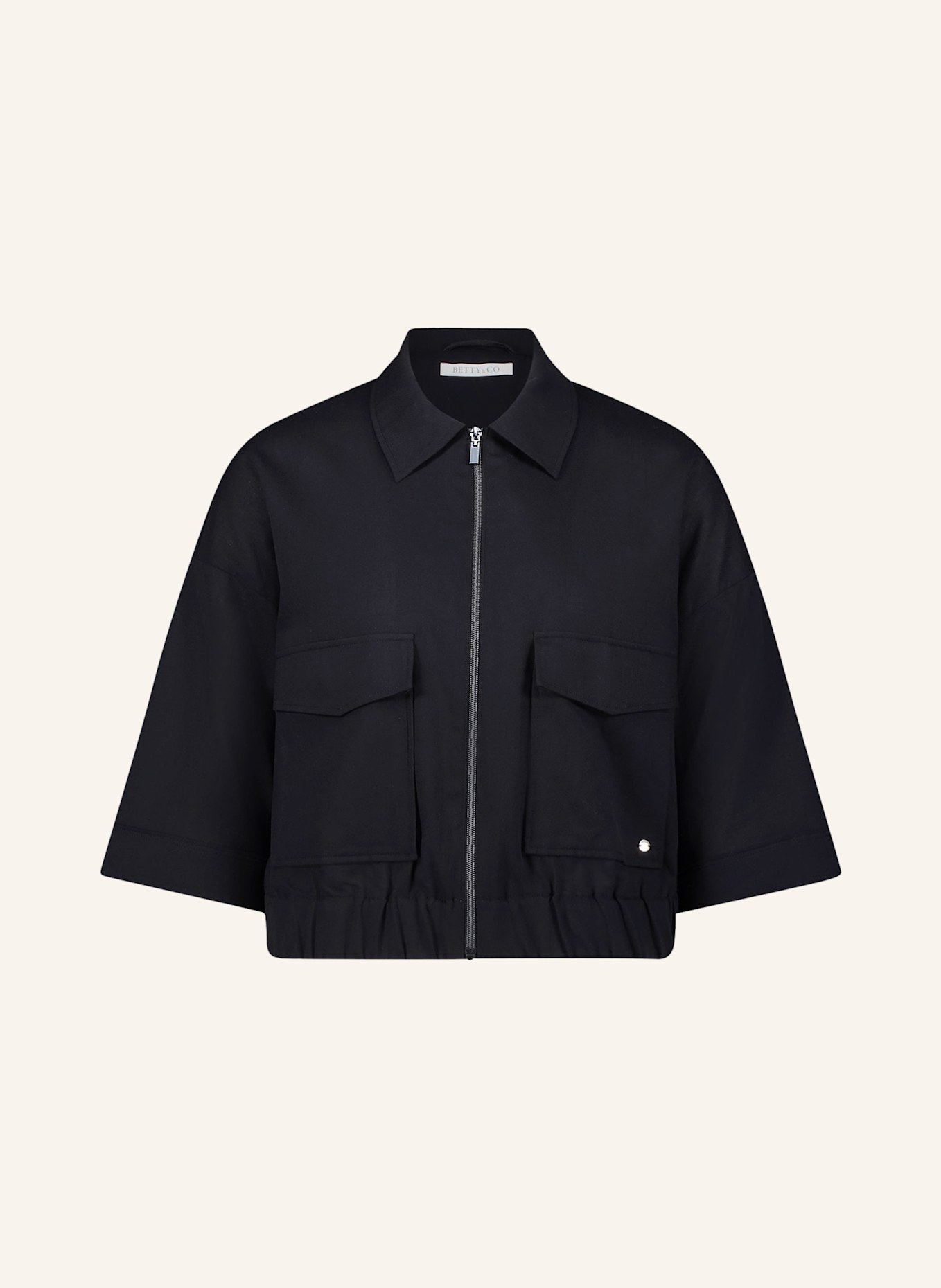 BETTY&CO Casual-Jacke mit Kragen: SCHWARZ
