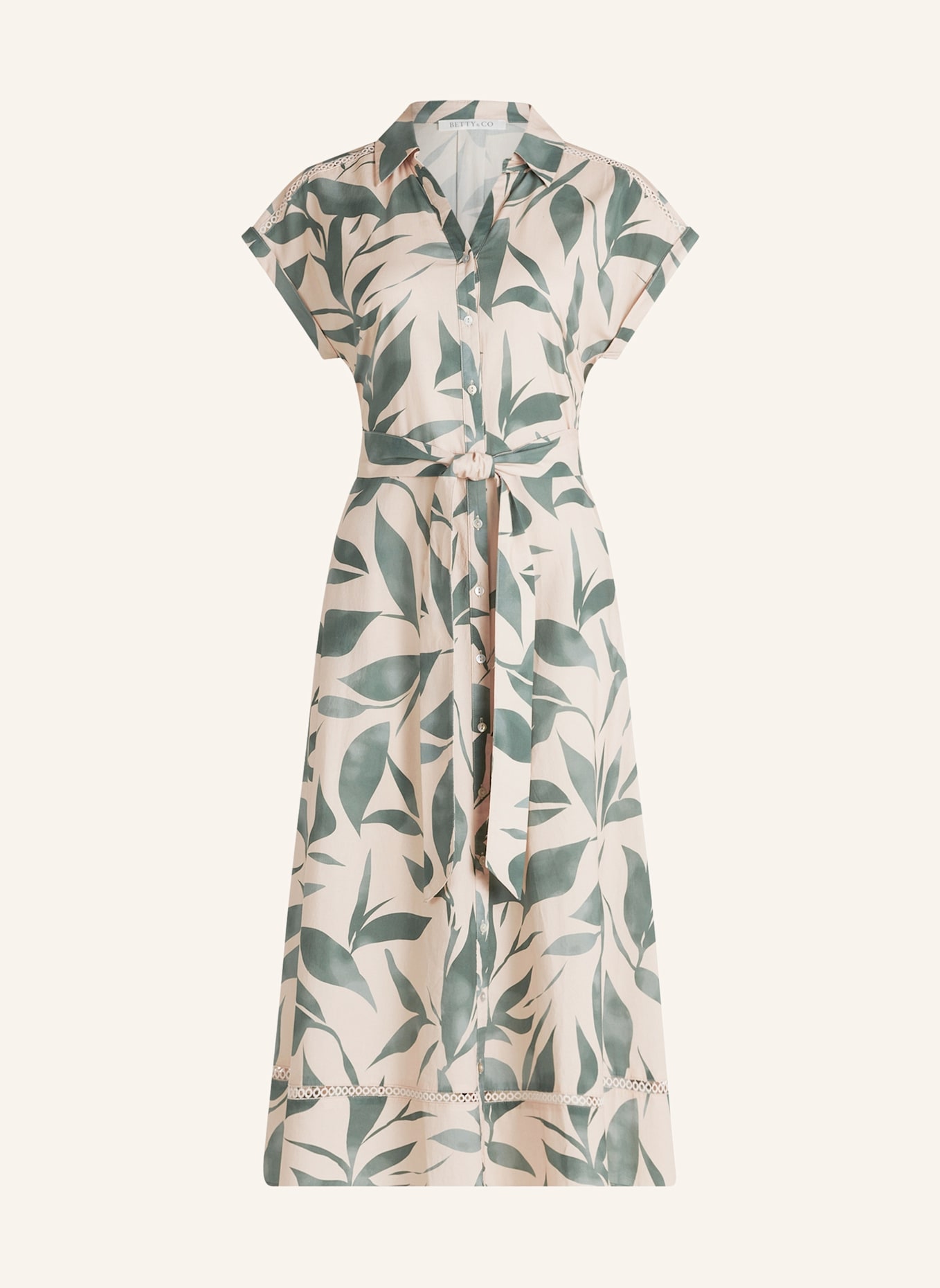 BETTY&CO Hemdblusenkleid mit Print: GRÜN