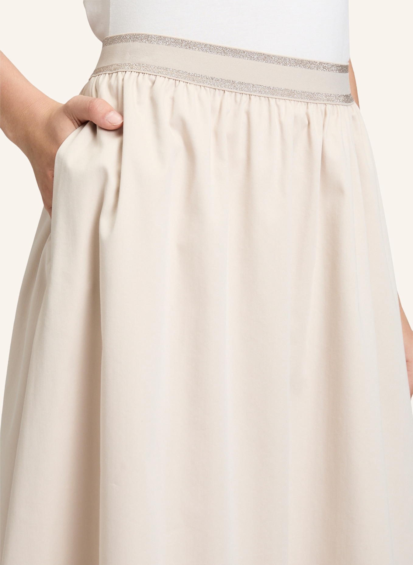 BETTY&CO Midirock mit elastischem Bund: GRAU