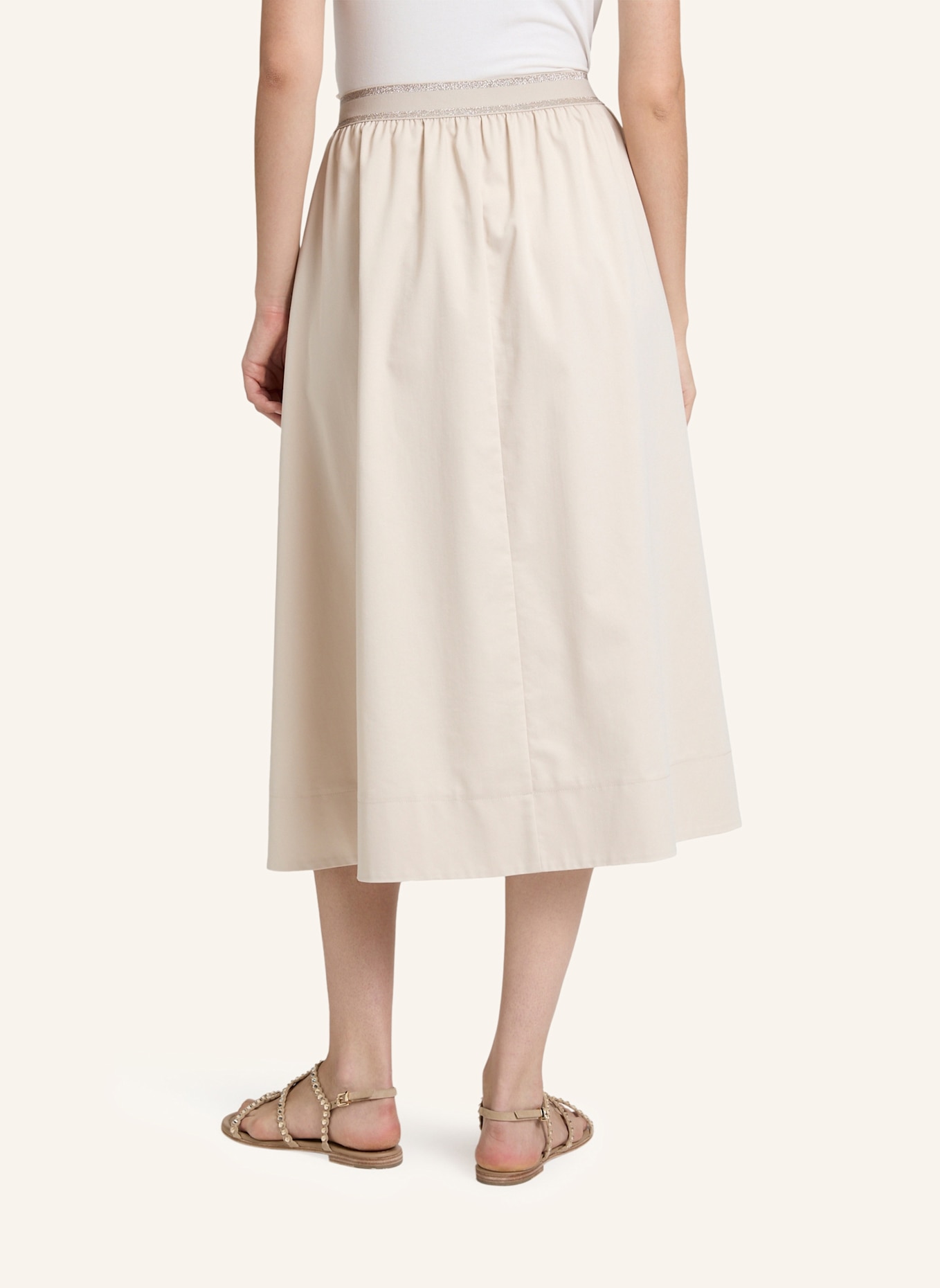 BETTY&CO Midirock mit elastischem Bund: GRAU