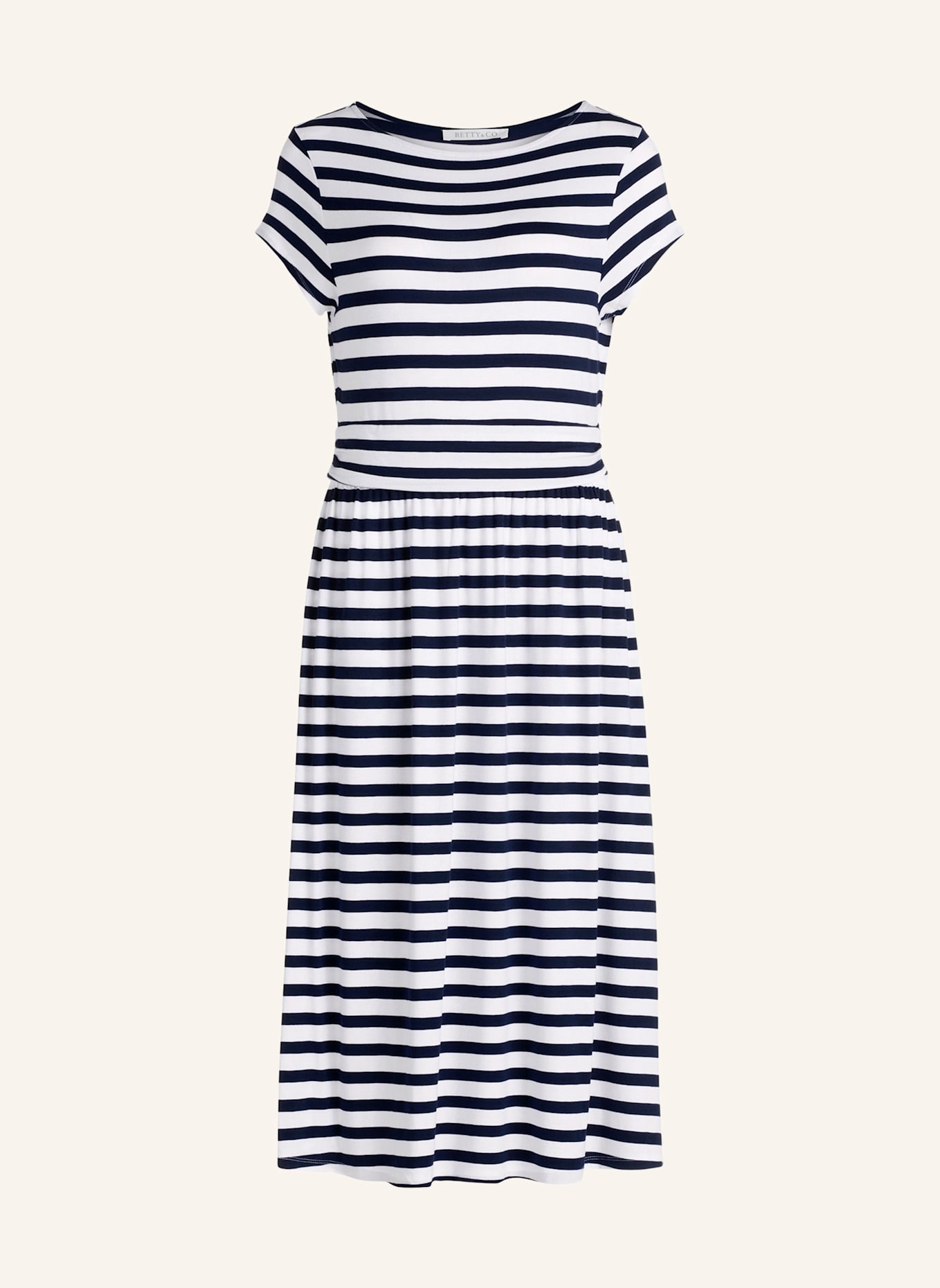 BETTY&CO Jerseykleid mit Streifen: DUNKELBLAU