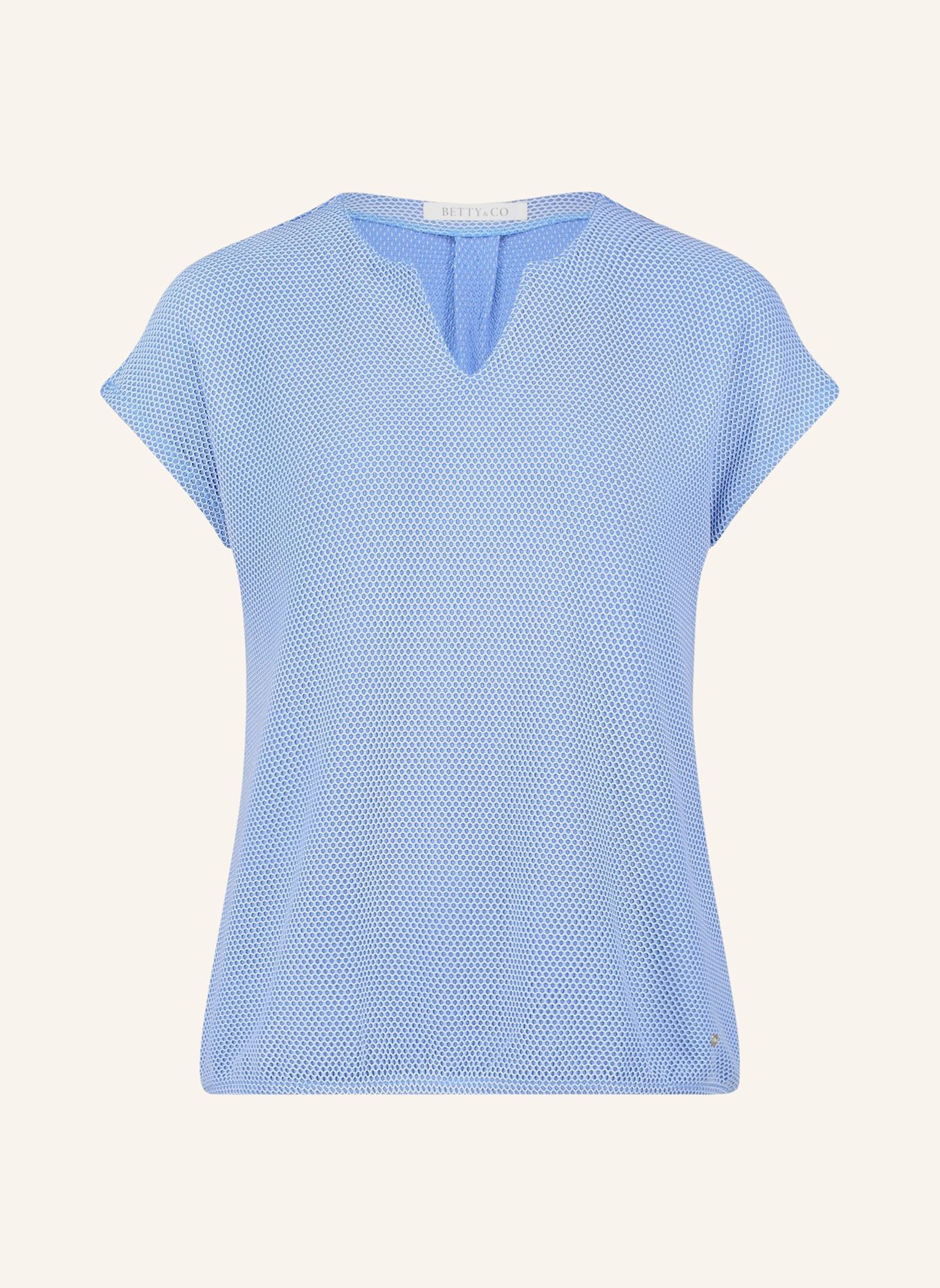 BETTY&CO Casual-Shirt mit Struktur: BLAU