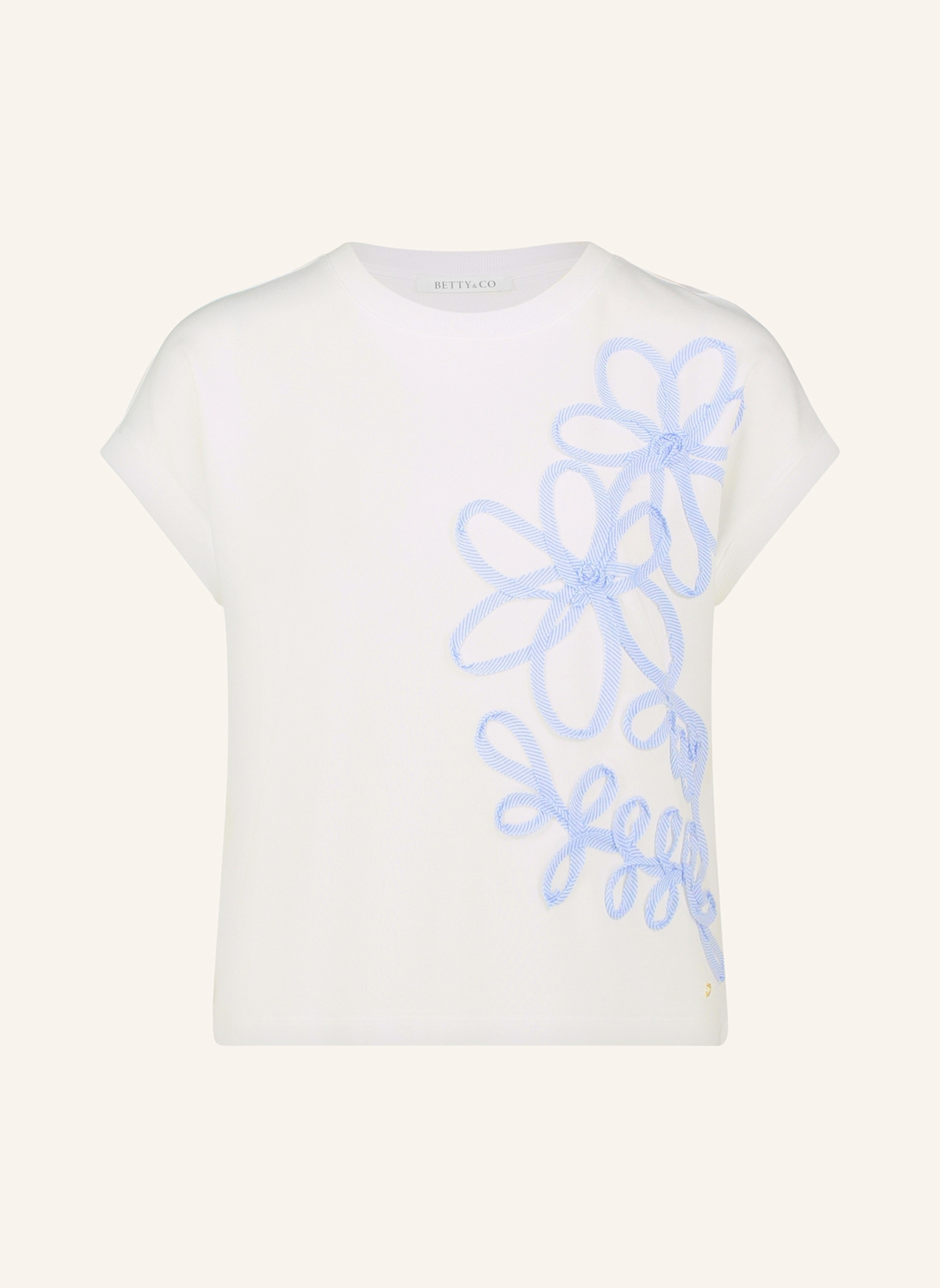 BETTY&CO Sweatpullover mit Applikation: WEISS