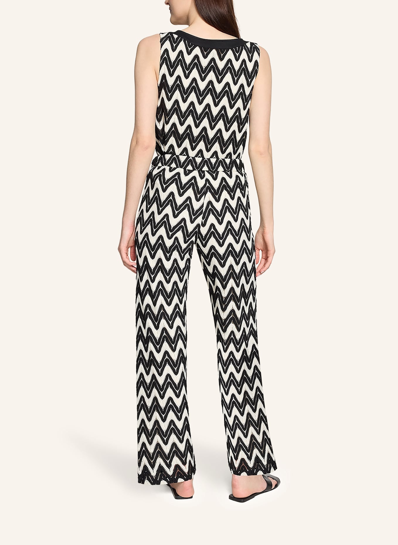 BETTY&CO Schlupfhose mit Struktur: SCHWARZ/ WEISS