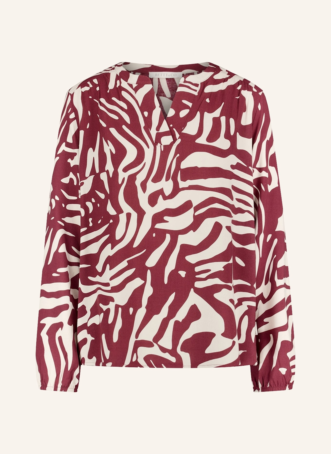 BETTY&CO Schlupfbluse mit Print: ROT