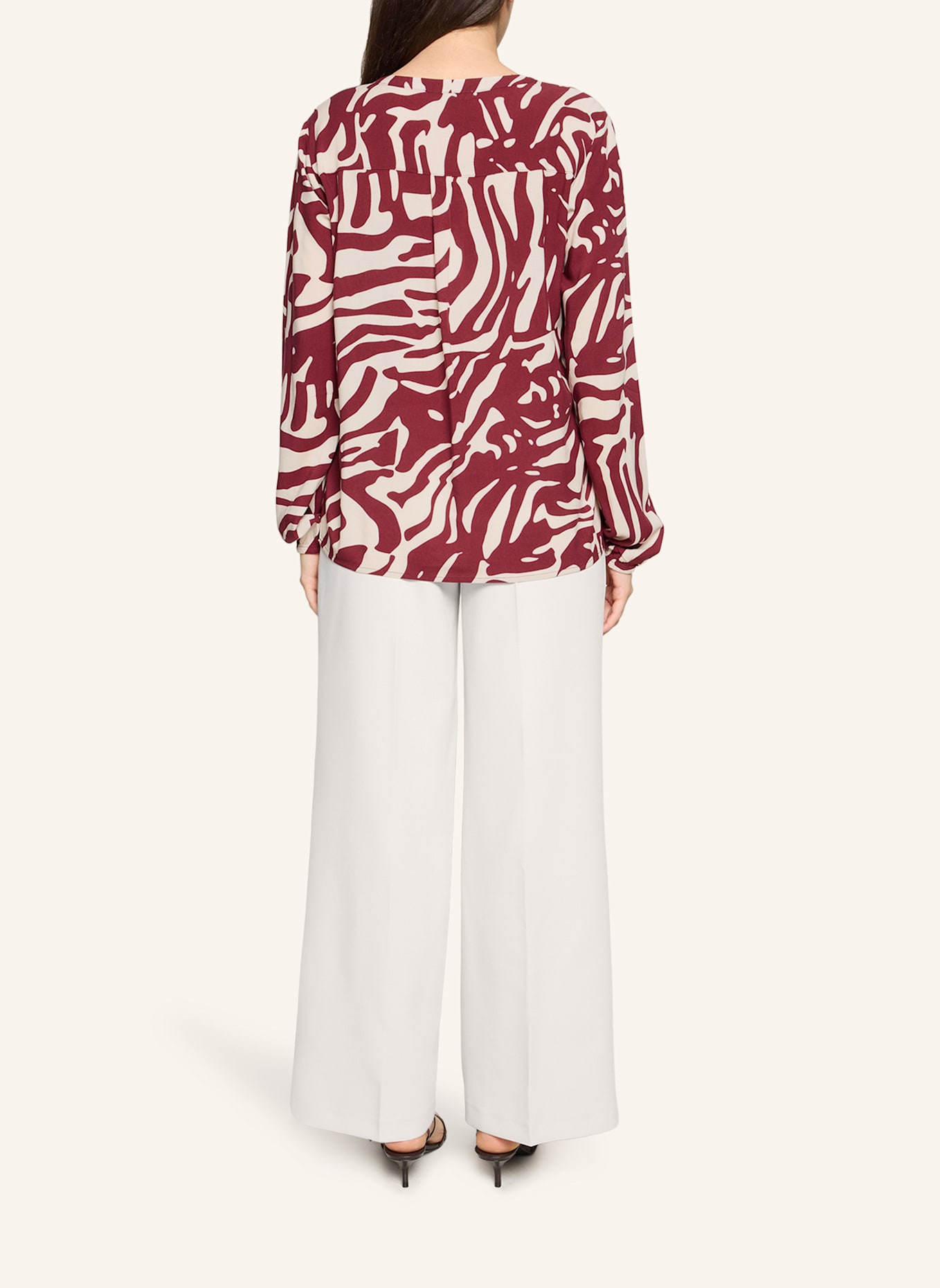 BETTY&CO Schlupfbluse mit Print: ROT