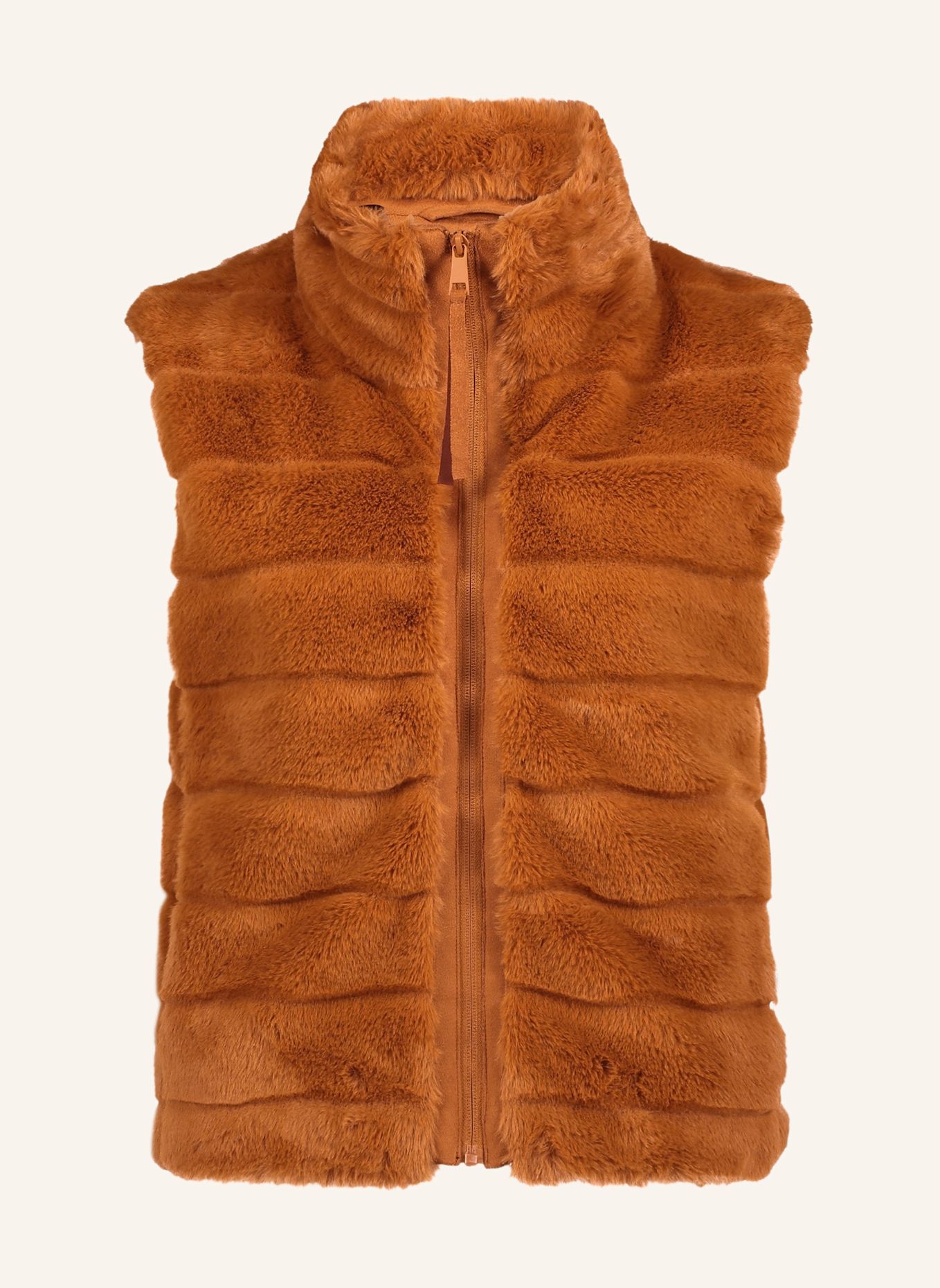 BETTY&CO Bodywarmer van imitatiebont met opstaande kraag: BRUIN