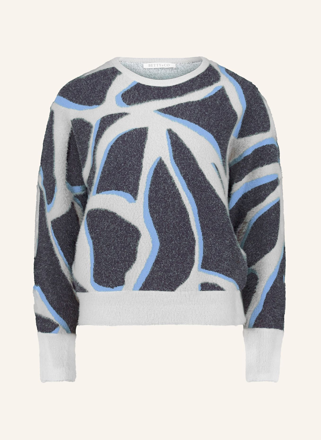 BETTY&CO Gebreide trui met patroon: GRIJS