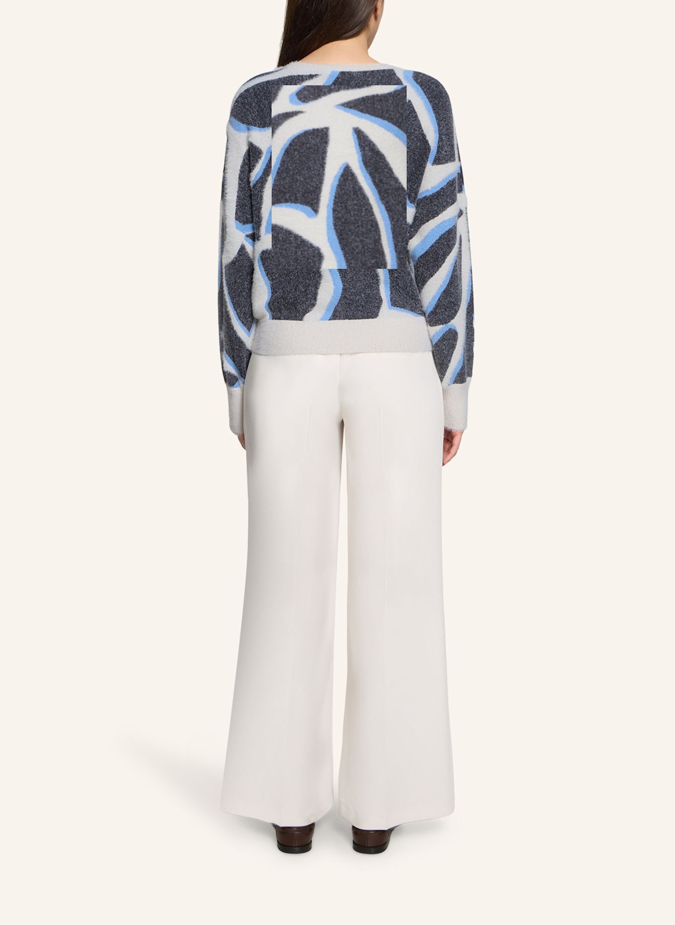 BETTY&CO Gebreide trui met patroon: GRIJS