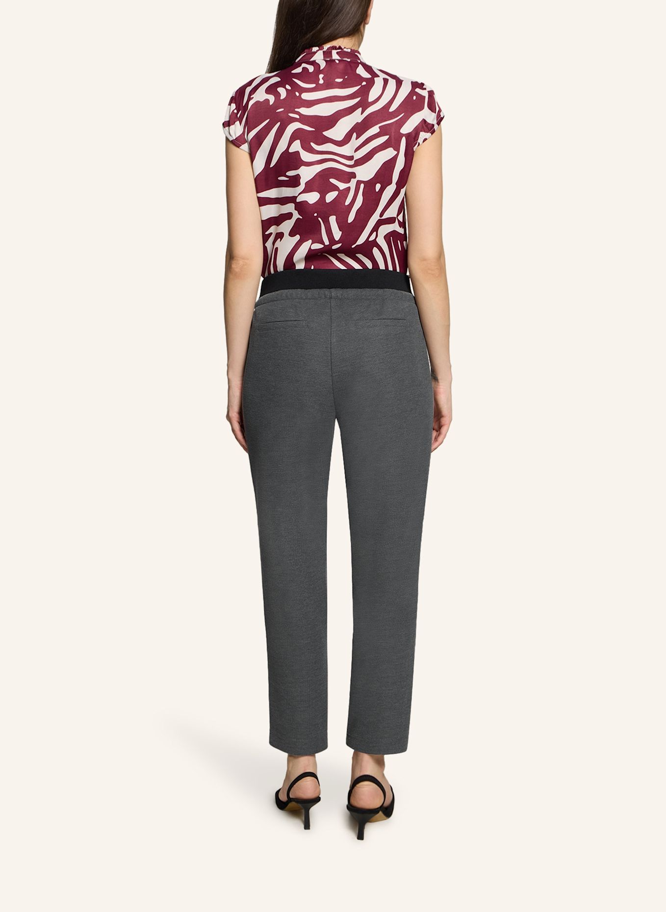 BETTY&CO Broek met patroon, die je gewoon over je hoofd aantrekt: GRIJS