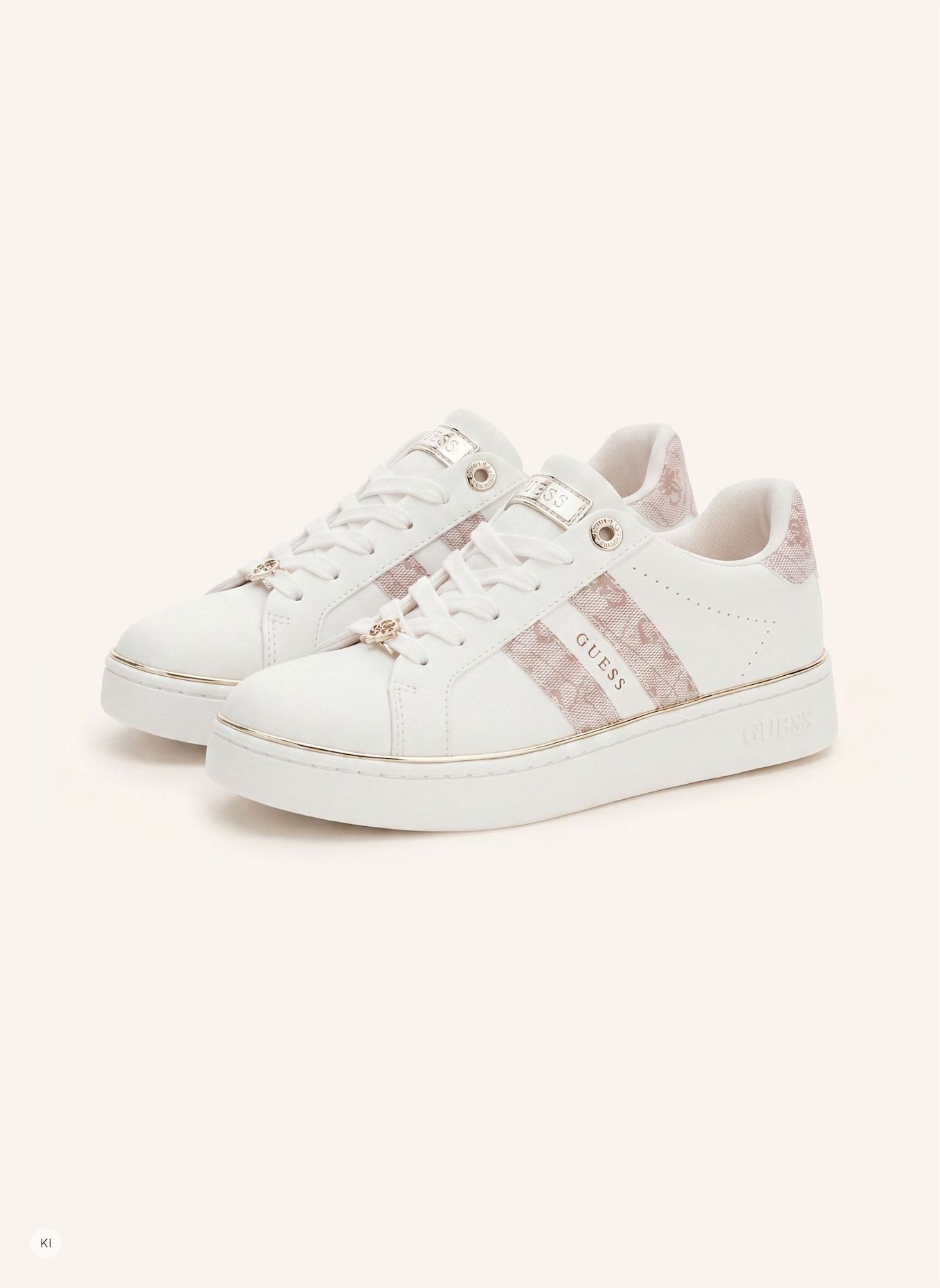 GUESS Court Sneaker BARLIE: CREME