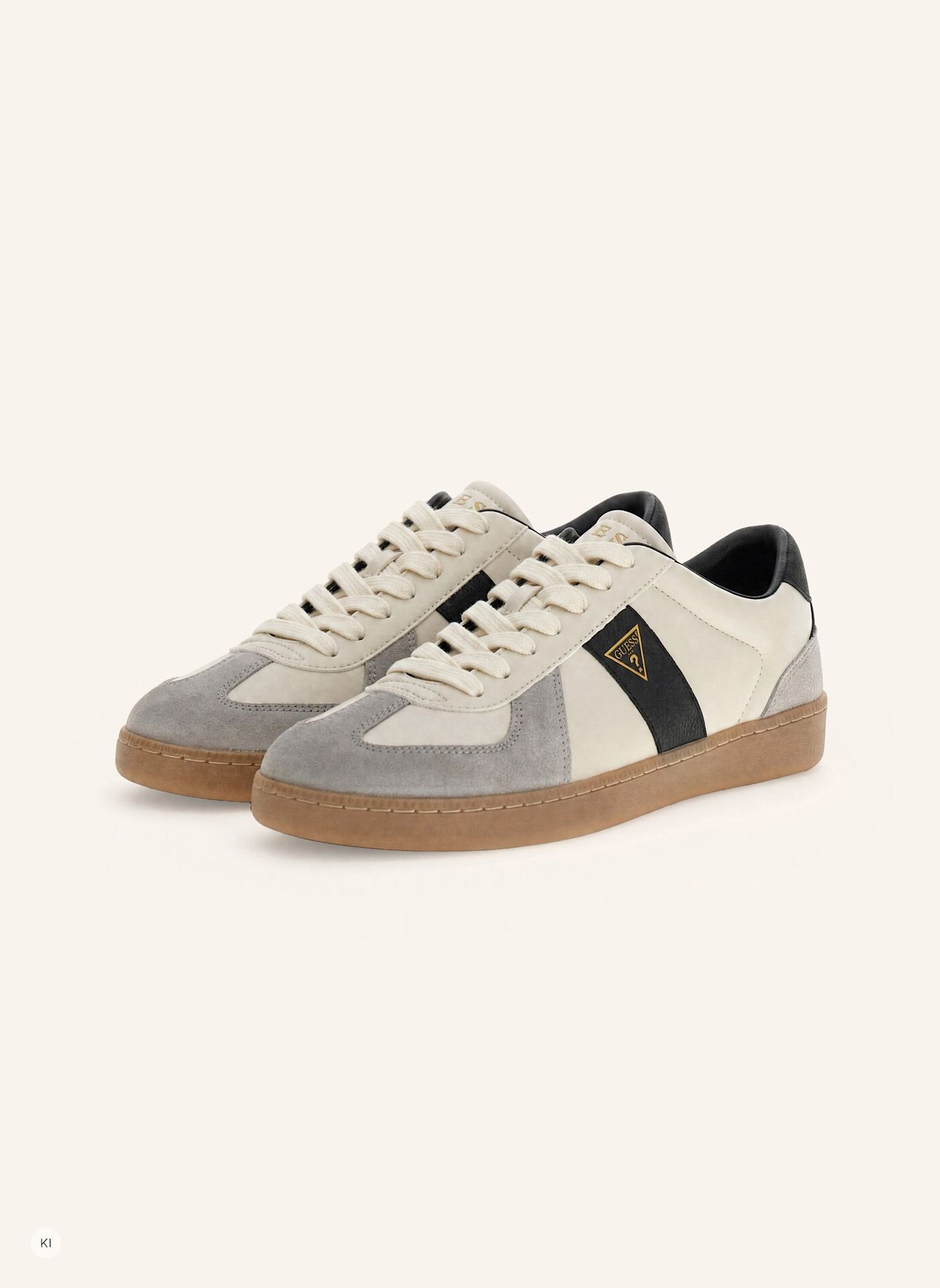 GUESS Court Sneaker: BEIGE